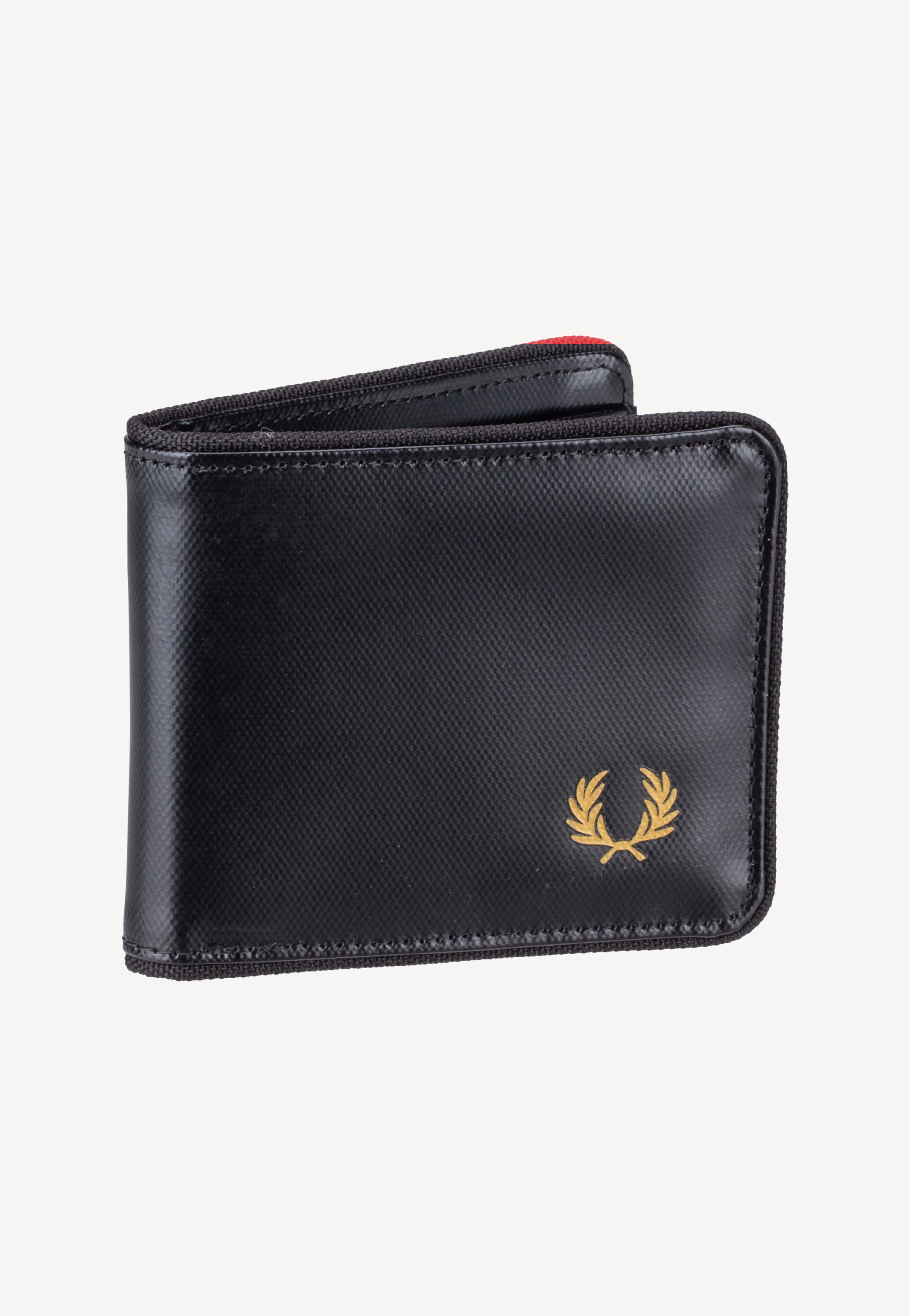 Fred Perry - Tonal Coated Polyester Billfold Black/Gold - Wallet | Men-Image