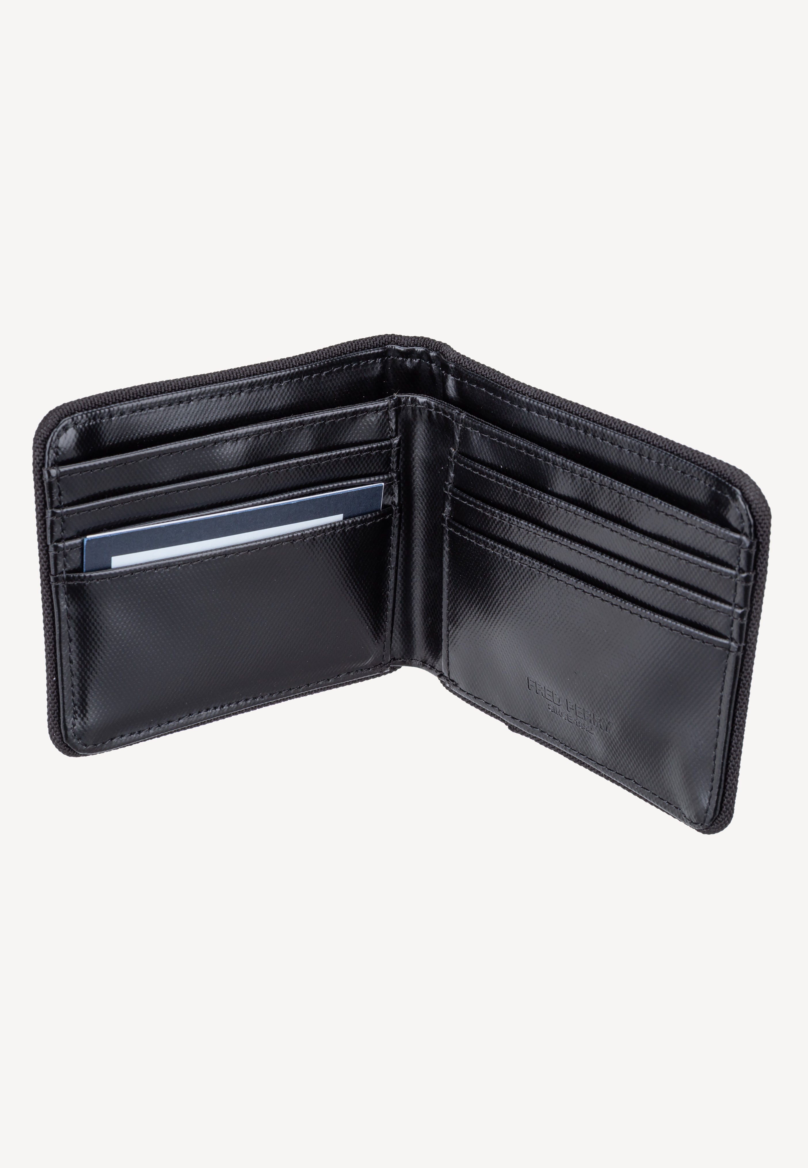 Fred Perry - Tonal Coated Polyester Billfold Black/Gold - Wallet | Men-Image