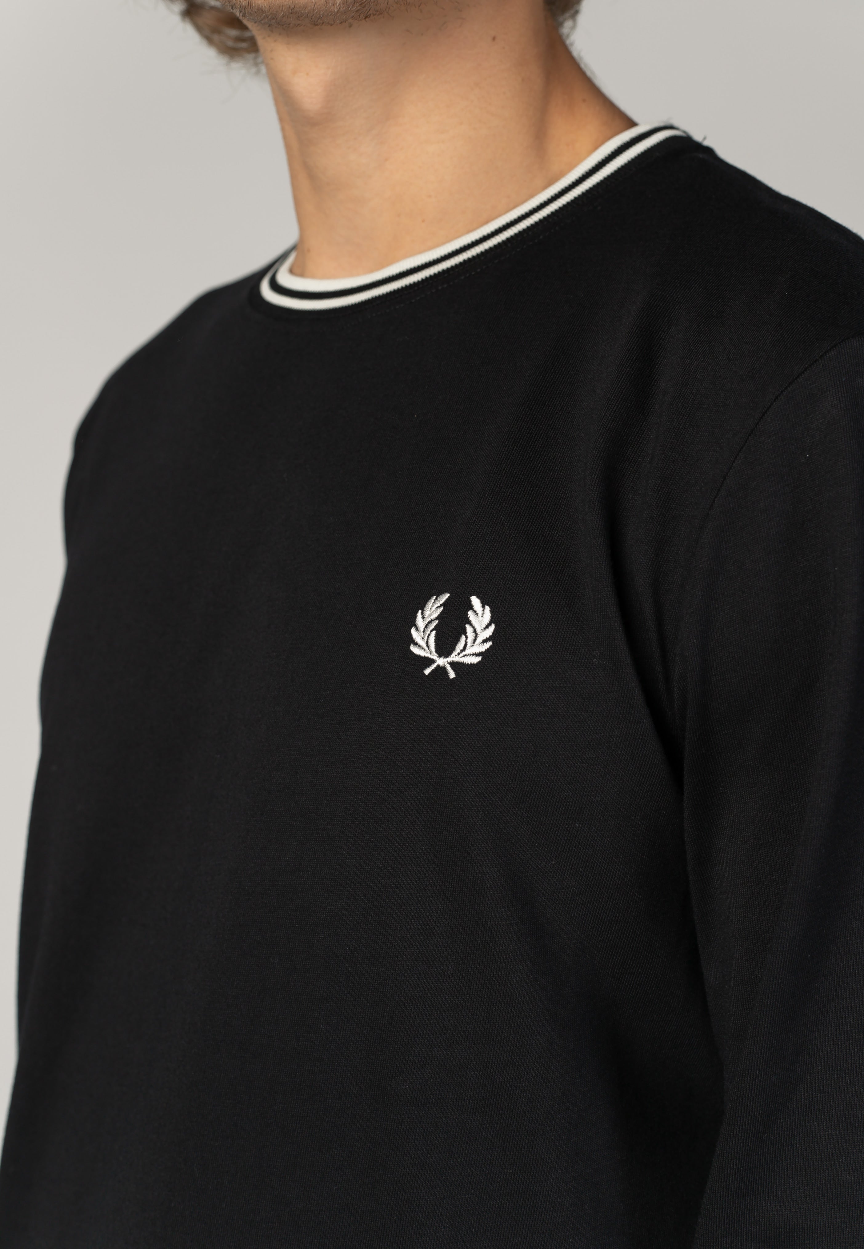 Fred Perry - Twin Tipped Black - Longsleeve | Men-Image