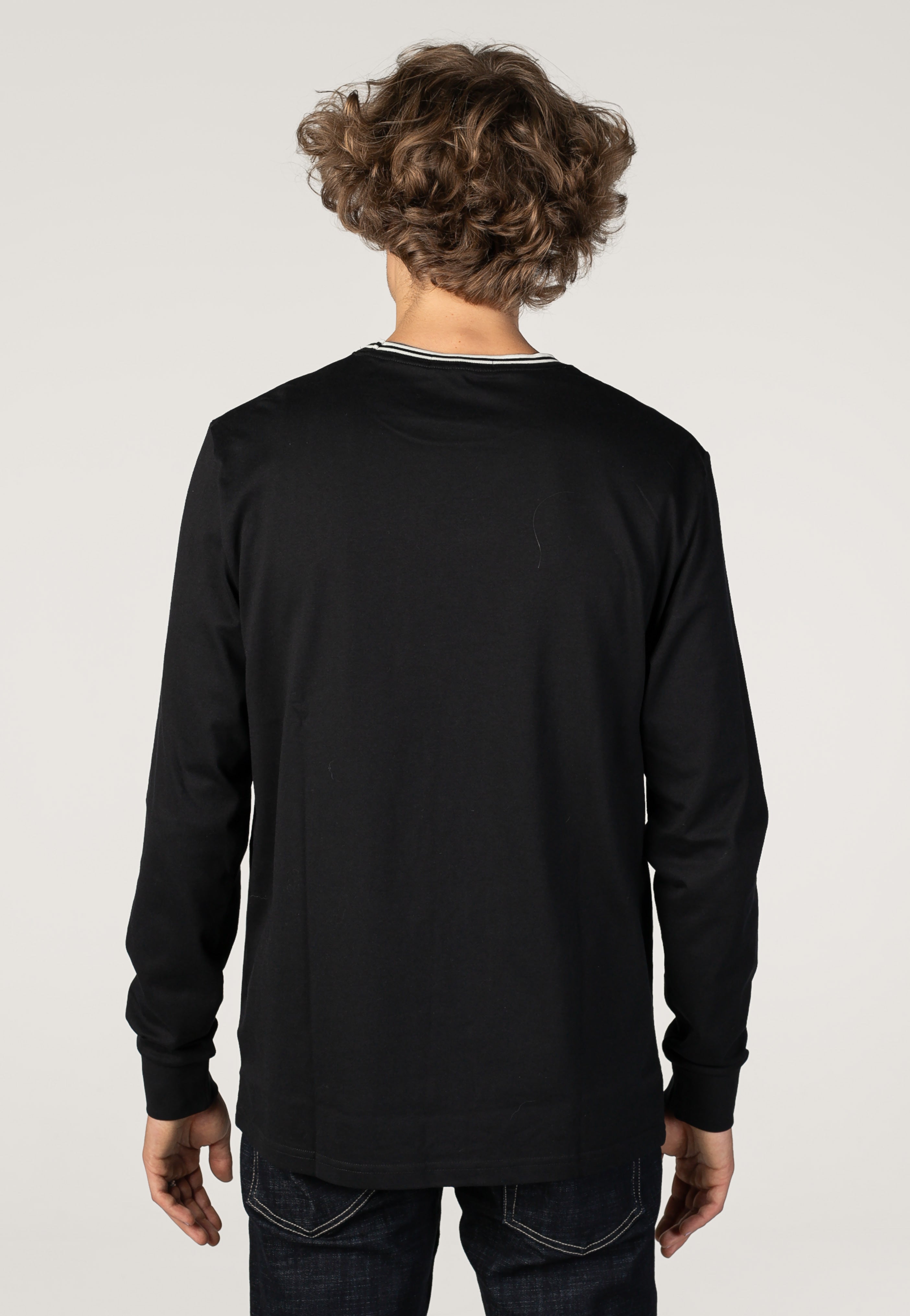 Fred Perry - Twin Tipped Black - Longsleeve | Men-Image