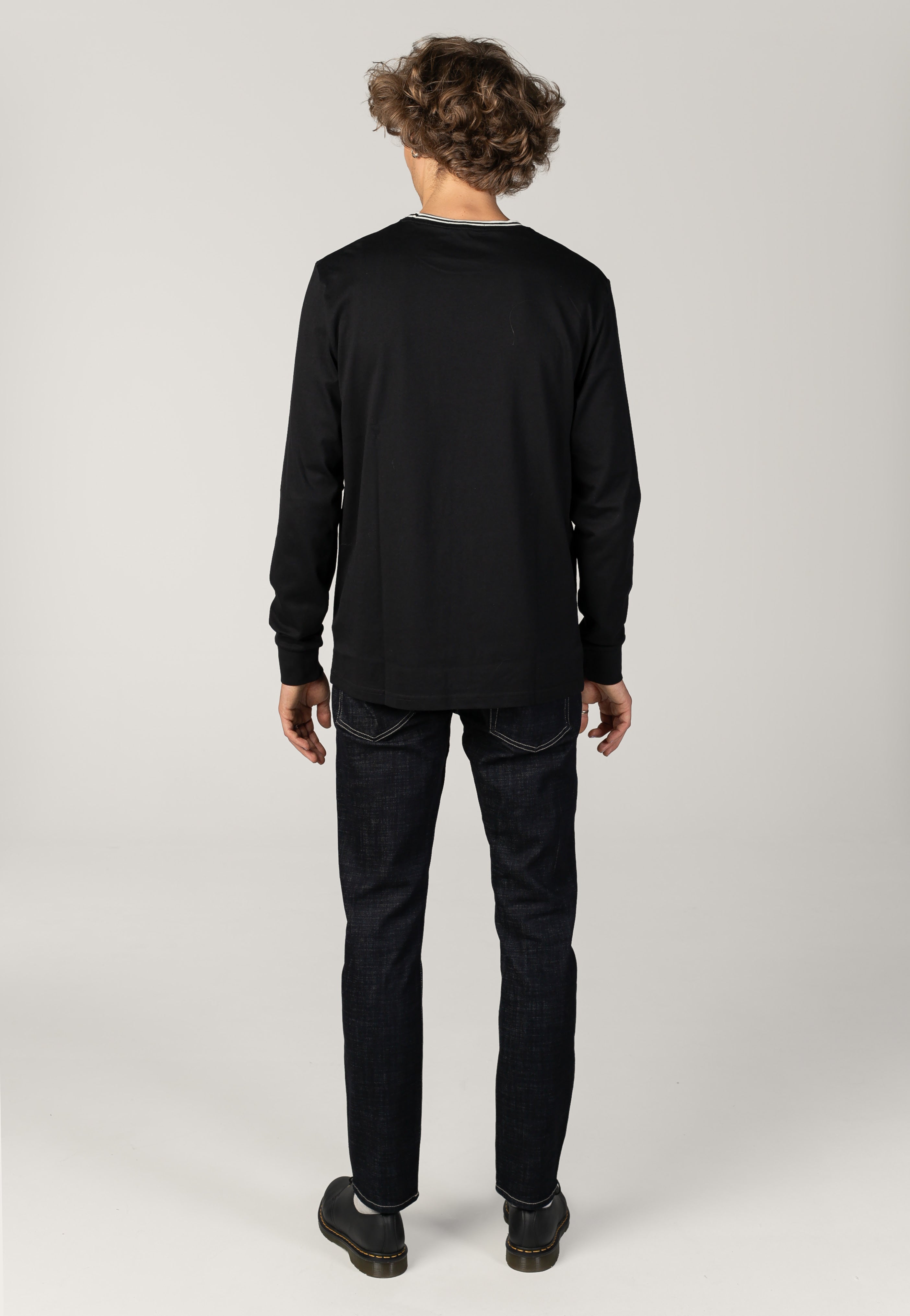 Fred Perry - Twin Tipped Black - Longsleeve | Men-Image