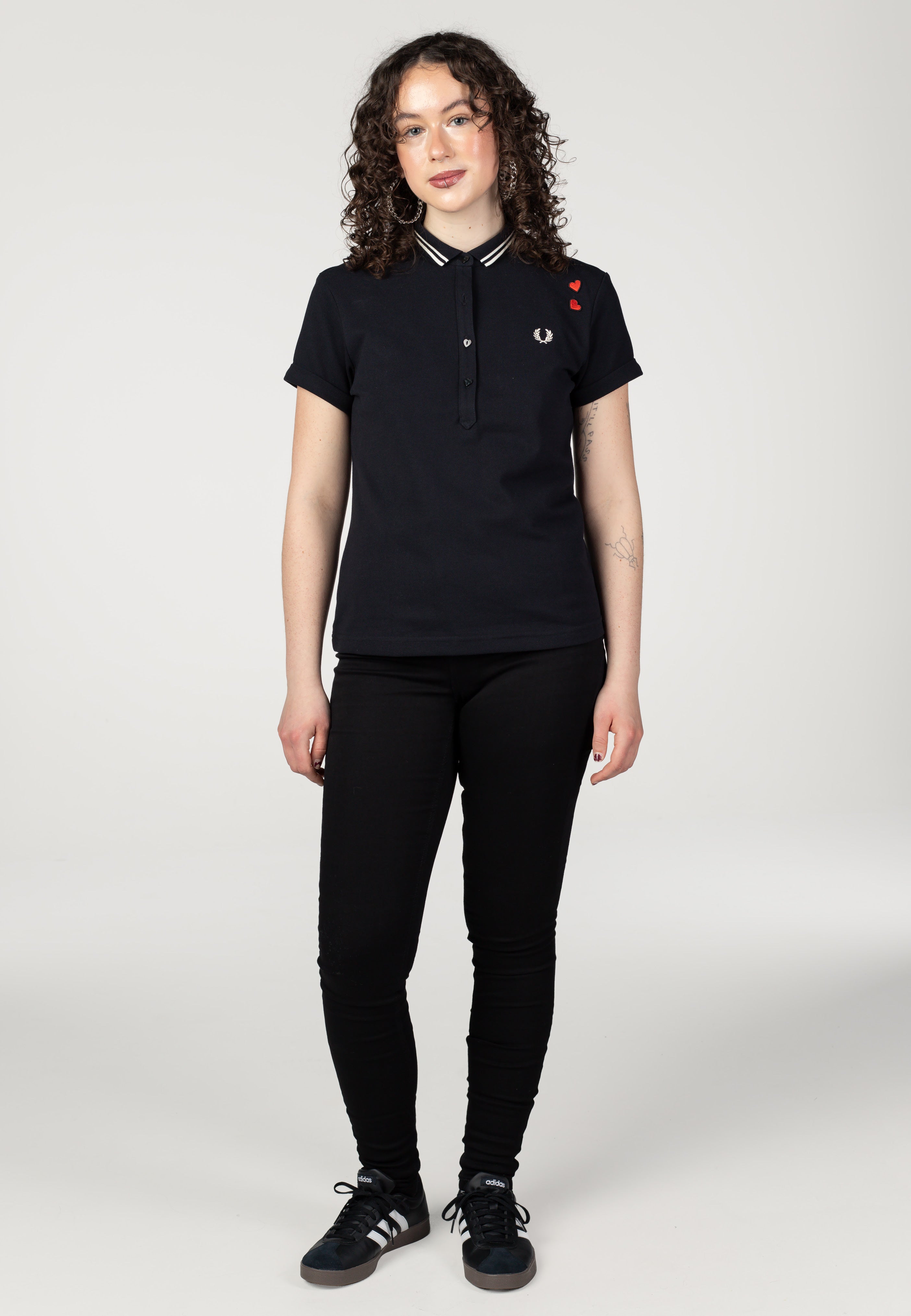 Fred Perry x Amy Winehouse - Tipped Black - Polo | Women-Image