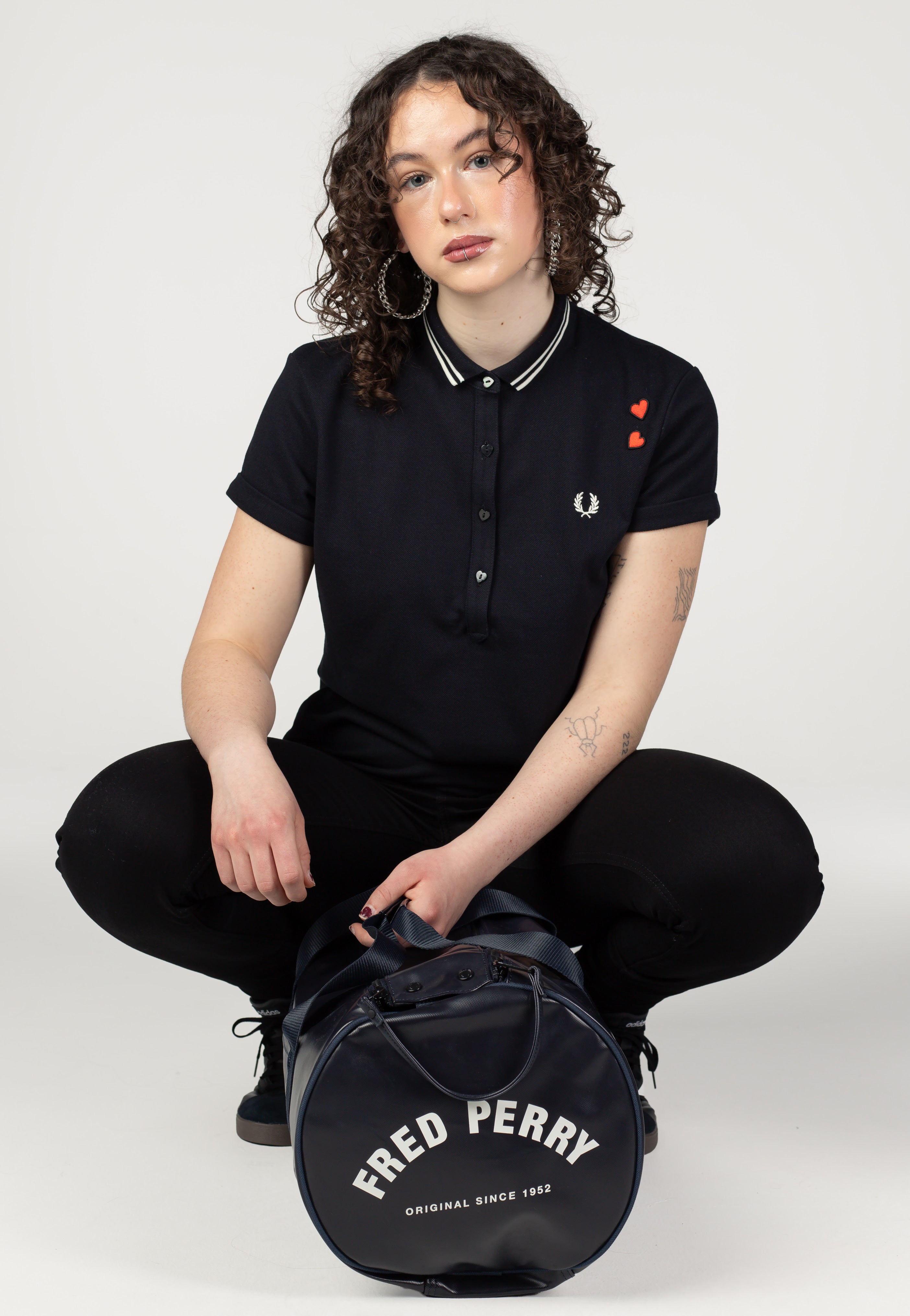 Fred Perry x Amy Winehouse - Tipped Black - Polo | Women-Image