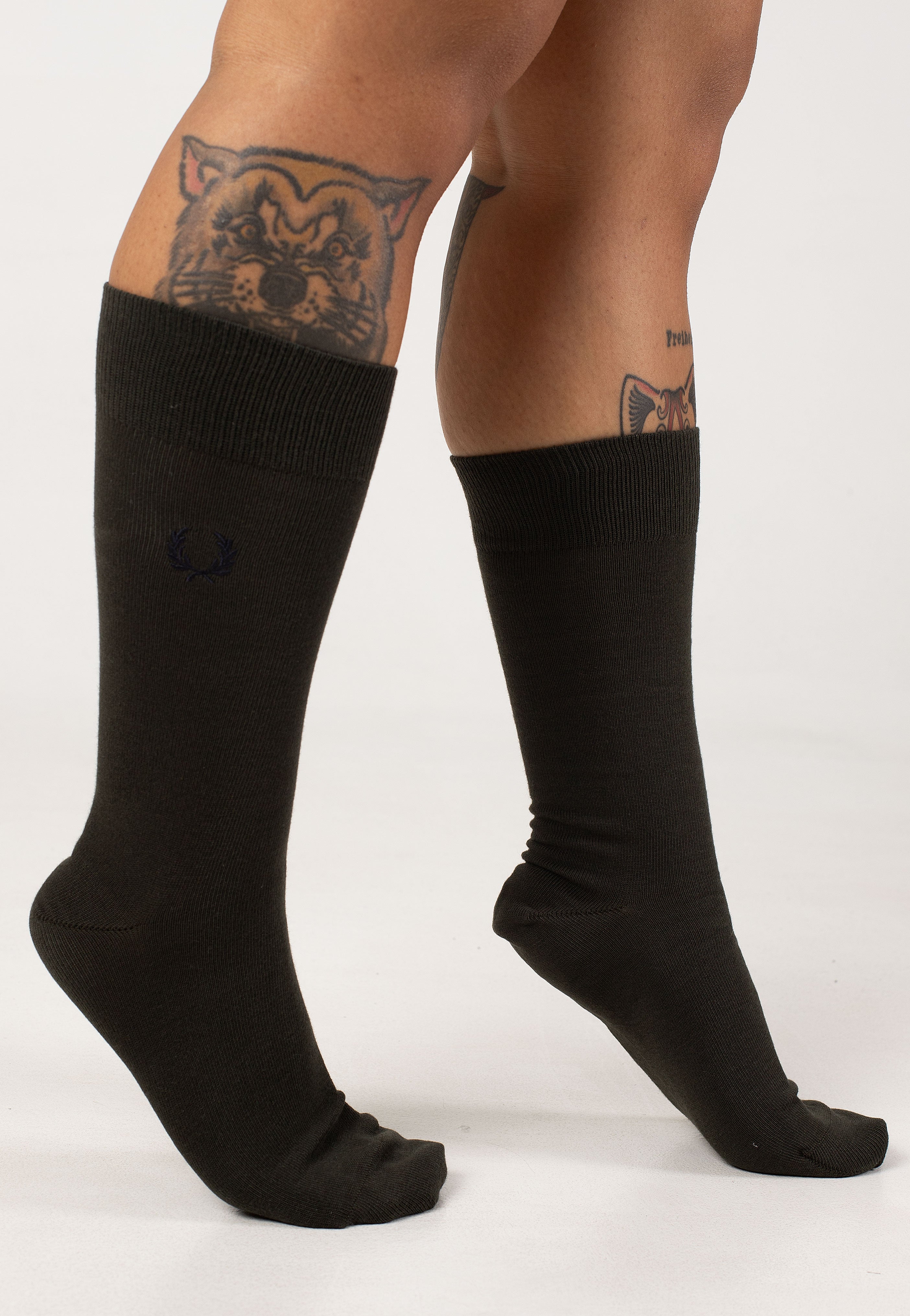 Fred Perry - Classic Laurel Wreath Field Green/ Navy - Socks | Women-Image