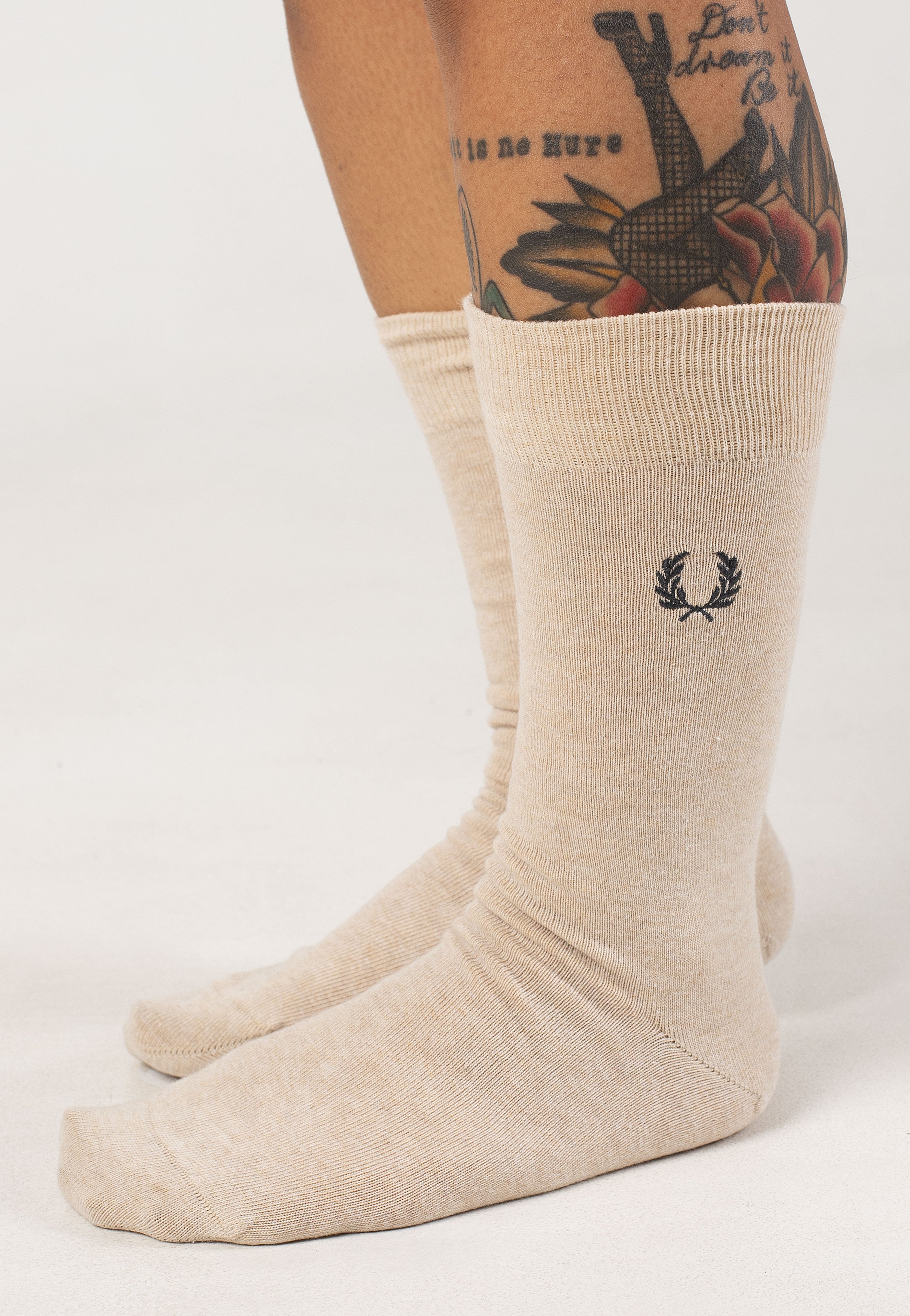 Fred Perry - Classic Laurel Wreath Porridge/ Anchor Grey - Socks | Women-Image