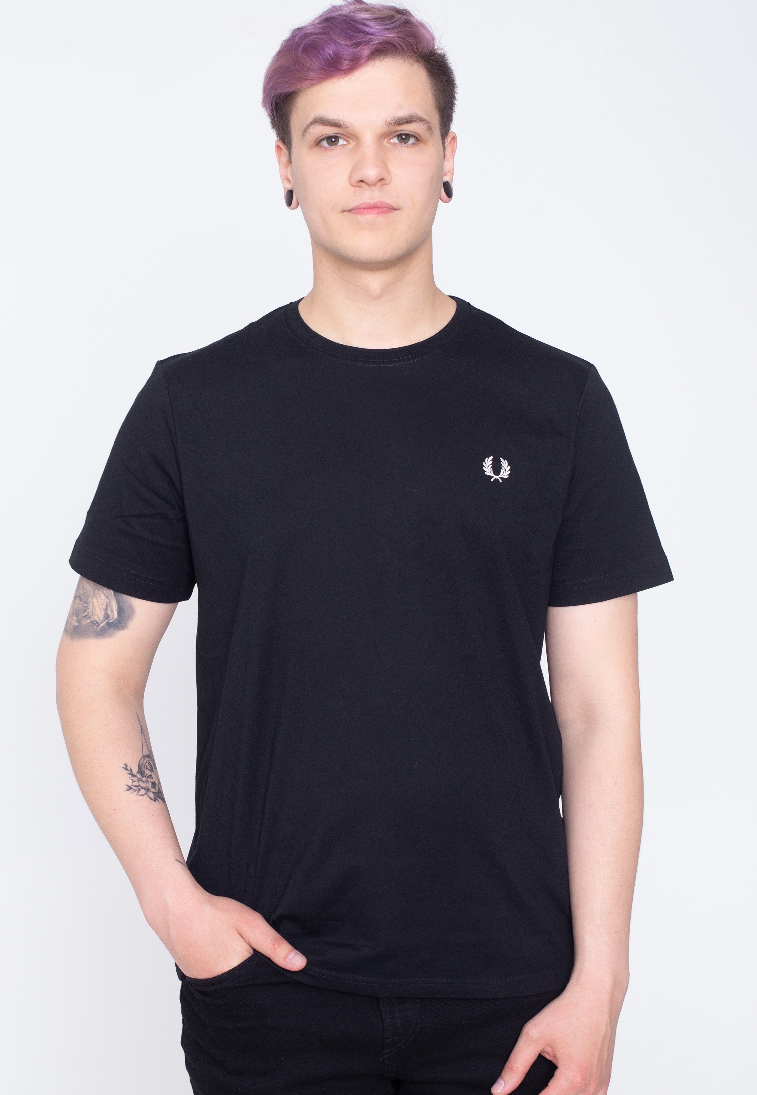 Fred Perry - Crew Neck Black - T-Shirt | Men-Image
