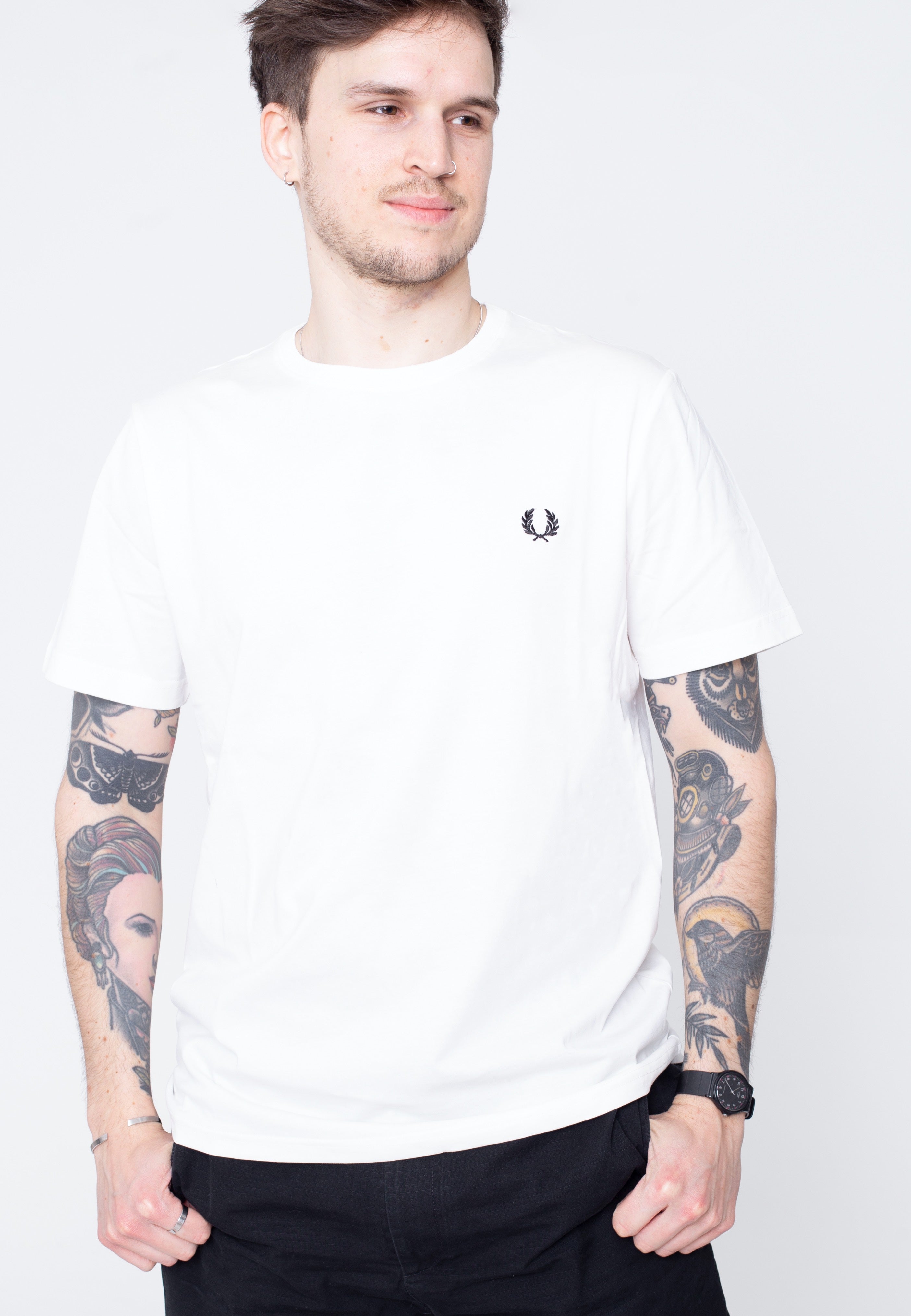 Fred Perry - Crew Neck Snow White - T-Shirt | Men-Image
