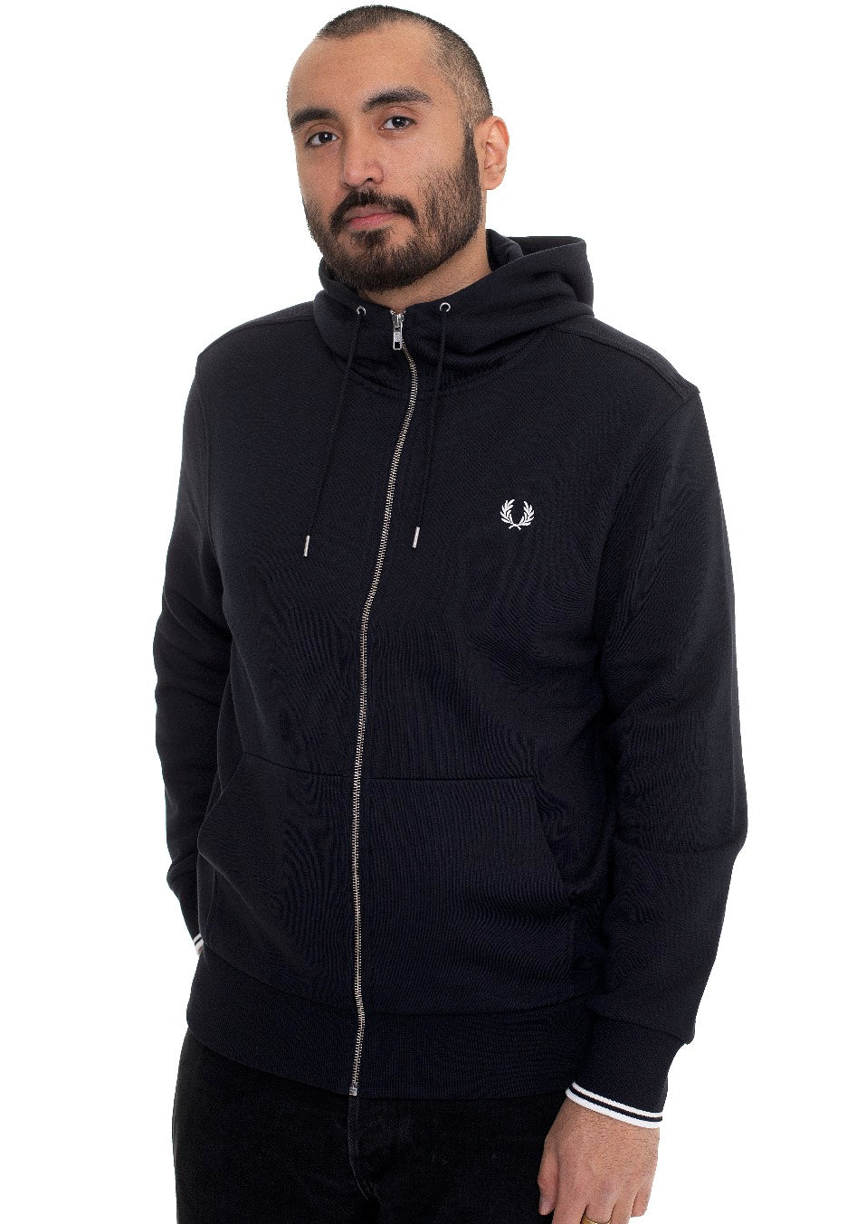 Fred Perry - Hooded Zip Through Navy - Zipper | Men-Image