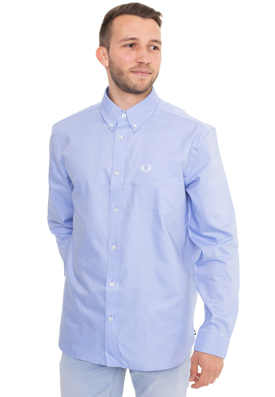 Fred Perry - Oxford Light Smoke - Shirt | Men-Image