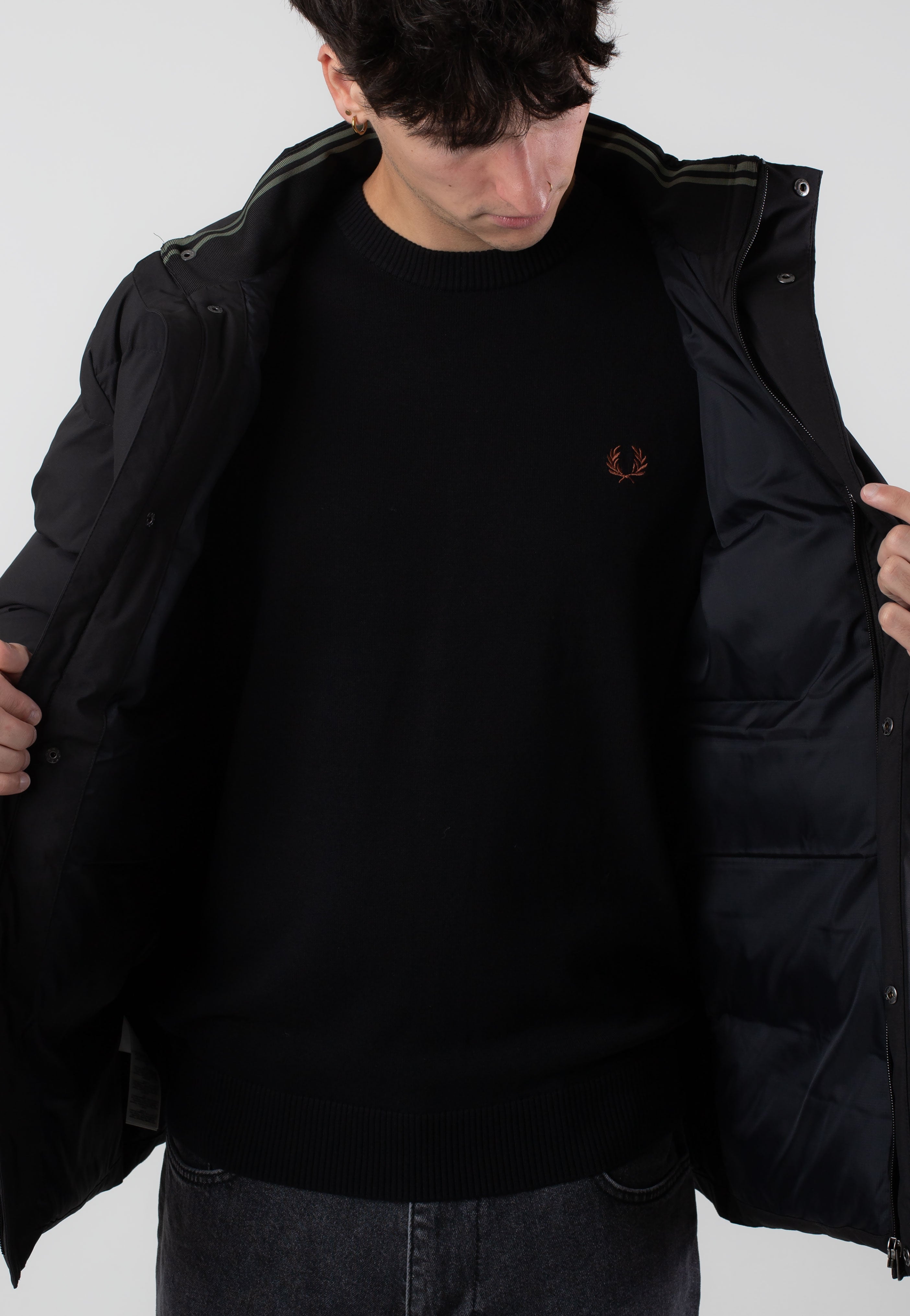 Fred Perry - Padded Pocket Detail Black - Jacket | Men-Image