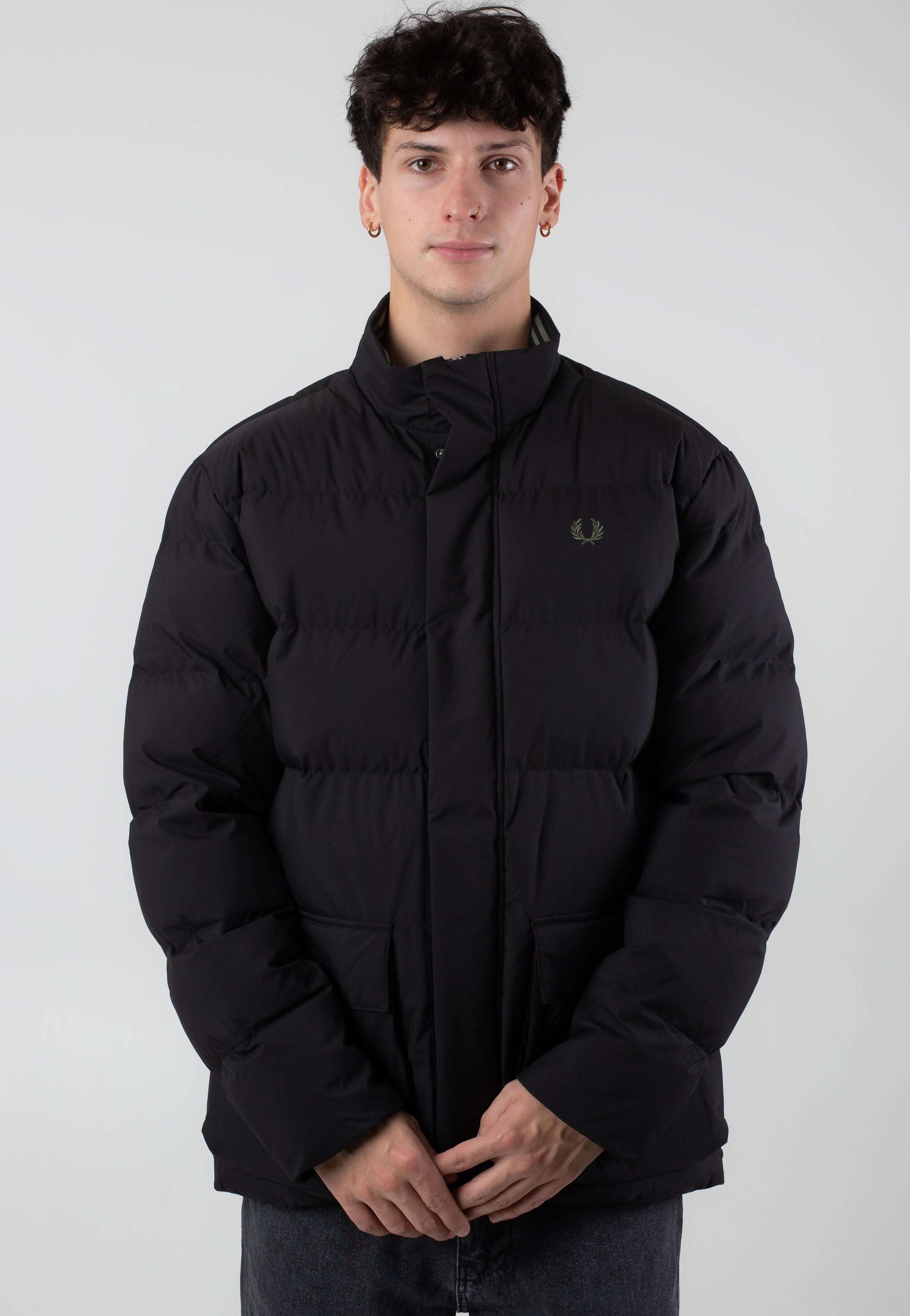 Fred Perry - Padded Pocket Detail Black - Jacket | Men-Image