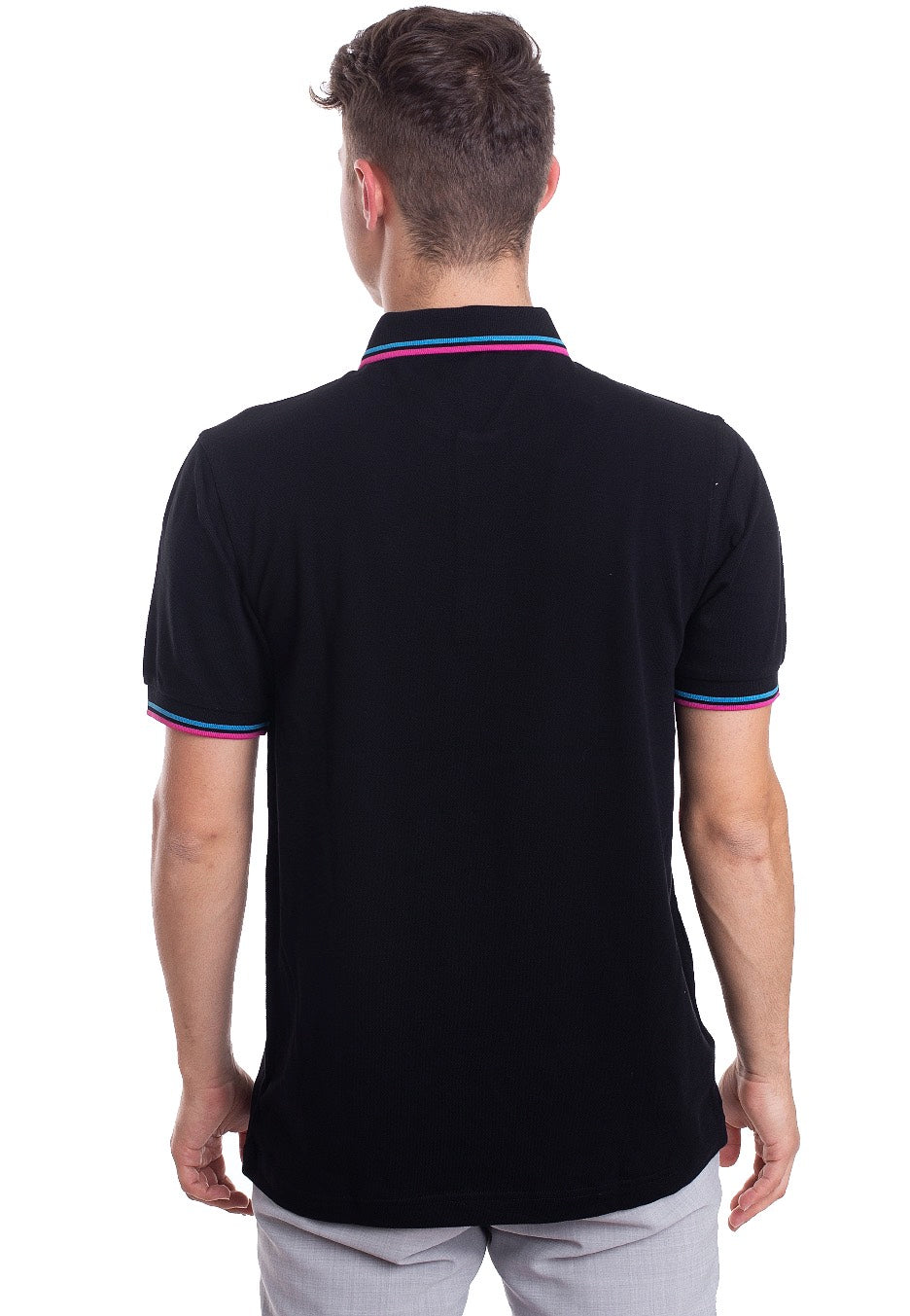 Fred Perry - Twin Tipped Black/Cyan/Magohany - Polo | Men-Image