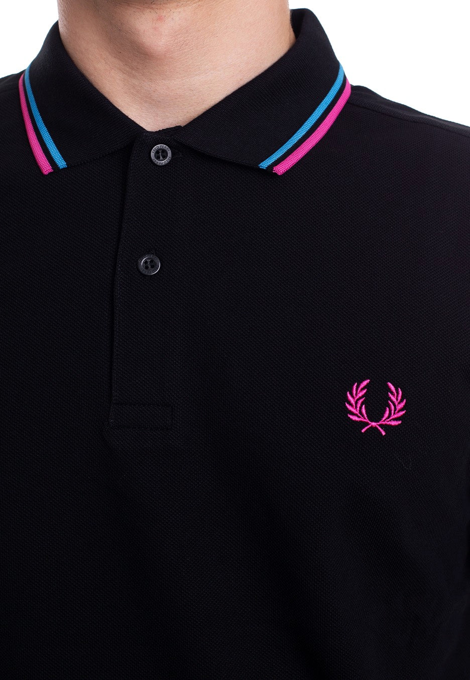 Fred Perry - Twin Tipped Black/Cyan/Magohany - Polo | Men-Image