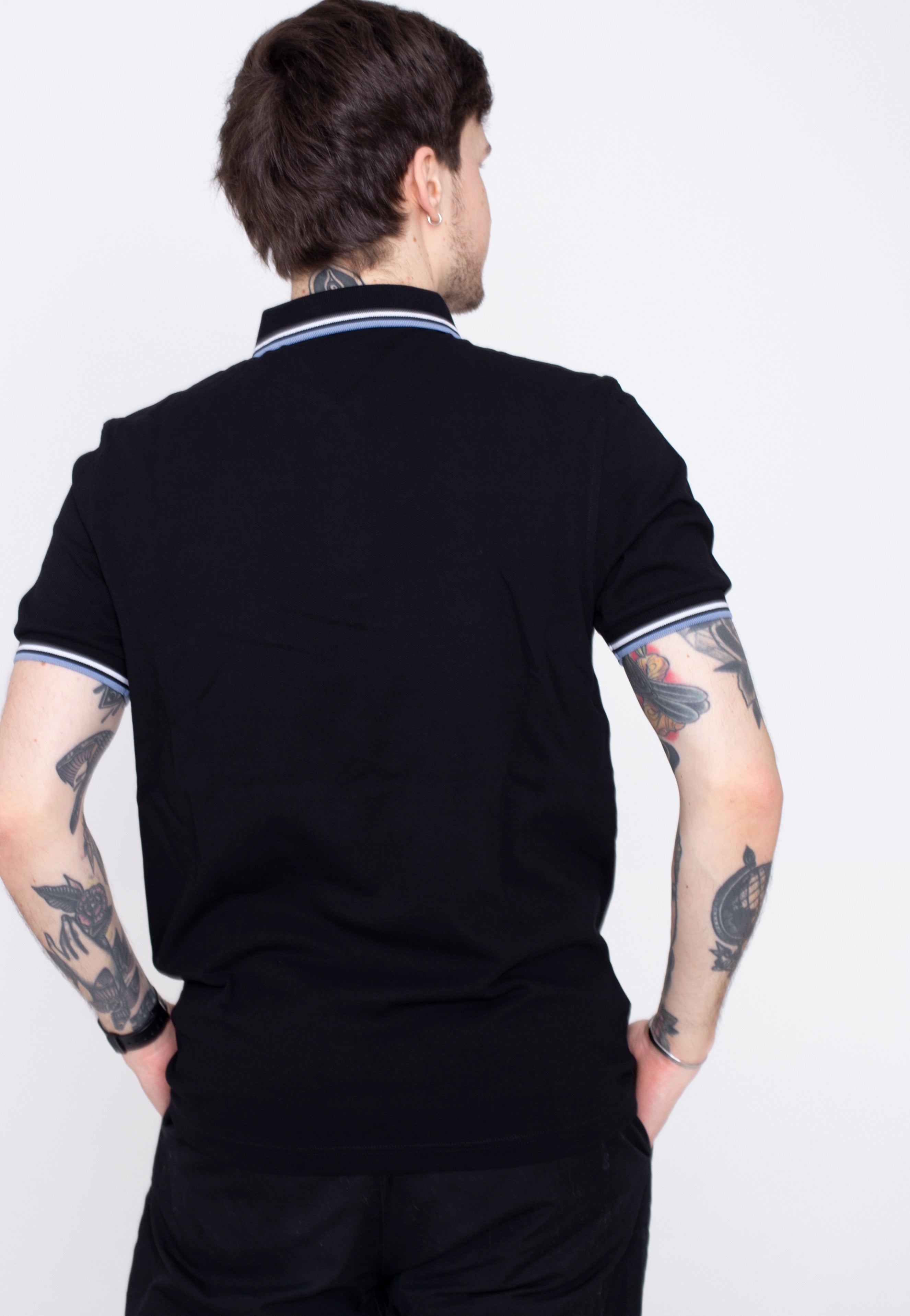 Fred Perry - Twin Tipped Fred Perry Blk/White/Sky - Polo | Men-Image