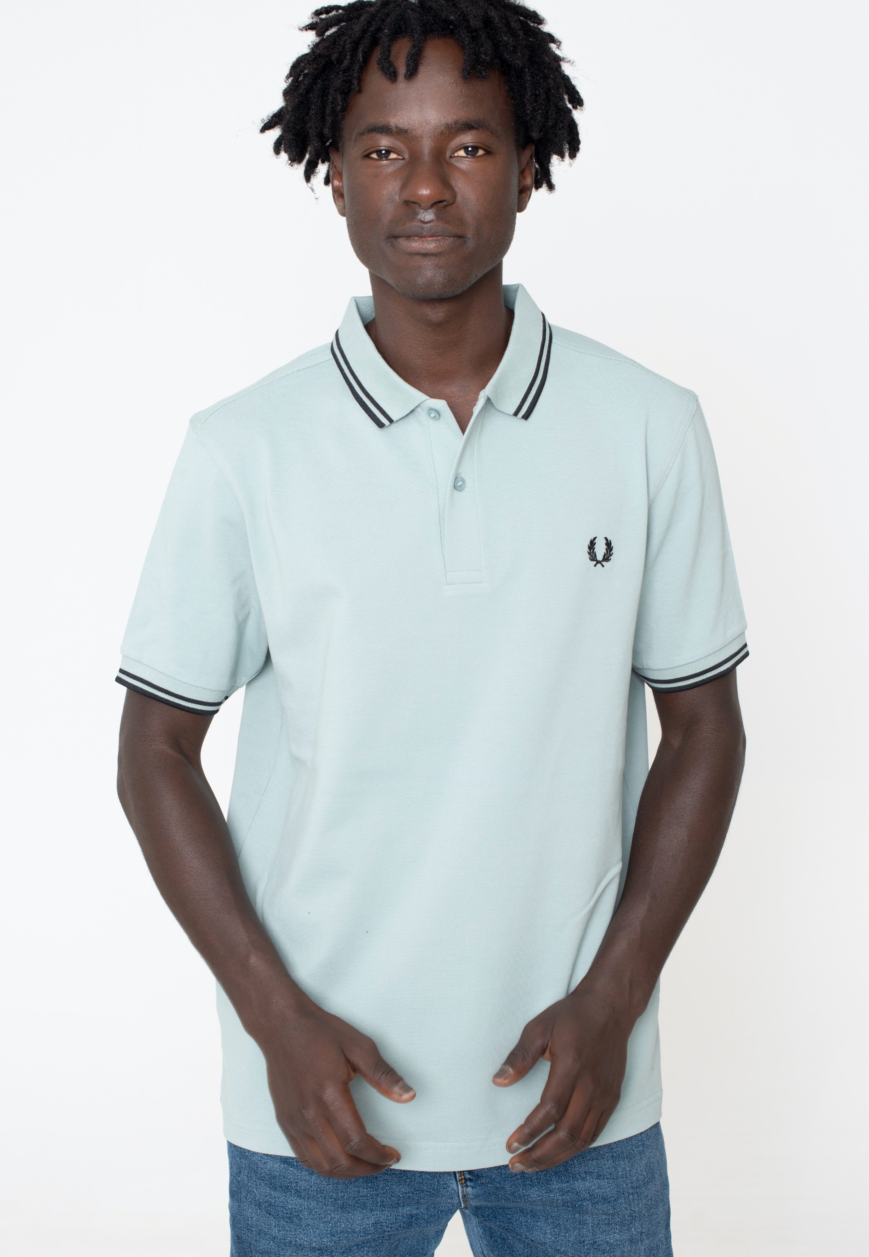 Fred Perry - Twin Tipped Silver Blue/Black - Polo | Men-Image