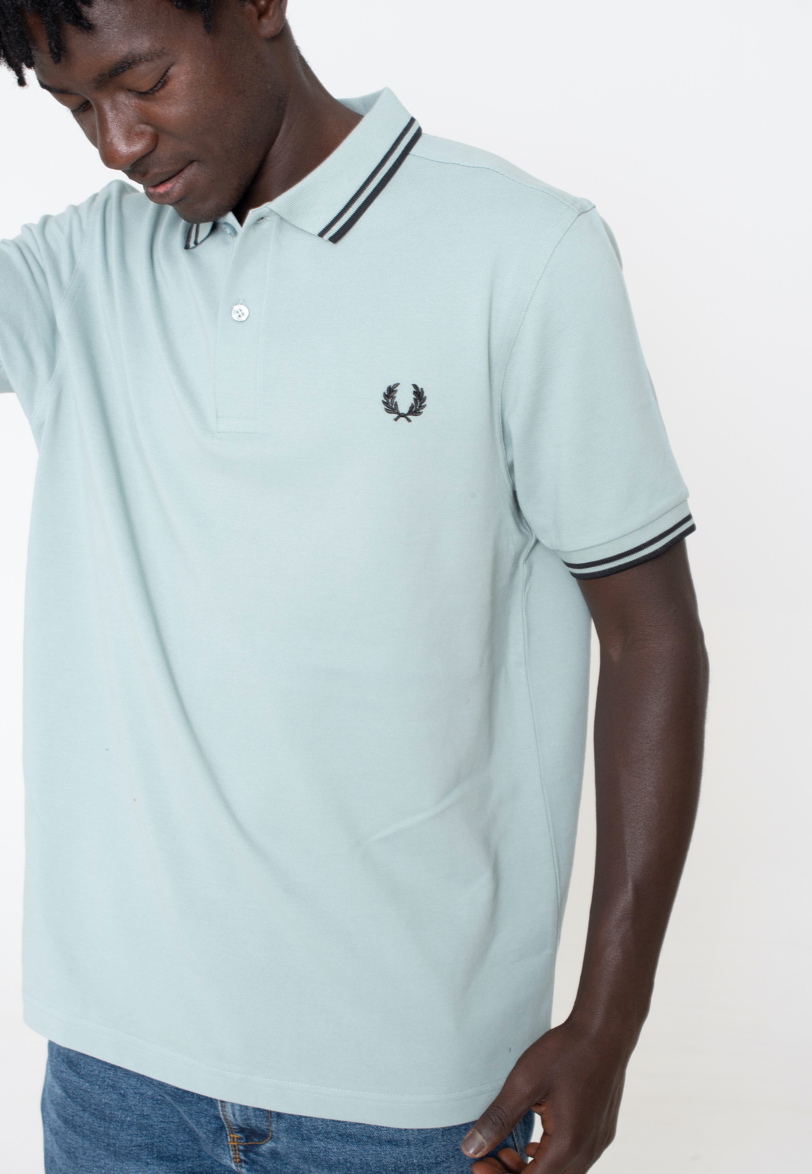 Fred Perry - Twin Tipped Silver Blue/Black - Polo | Men-Image