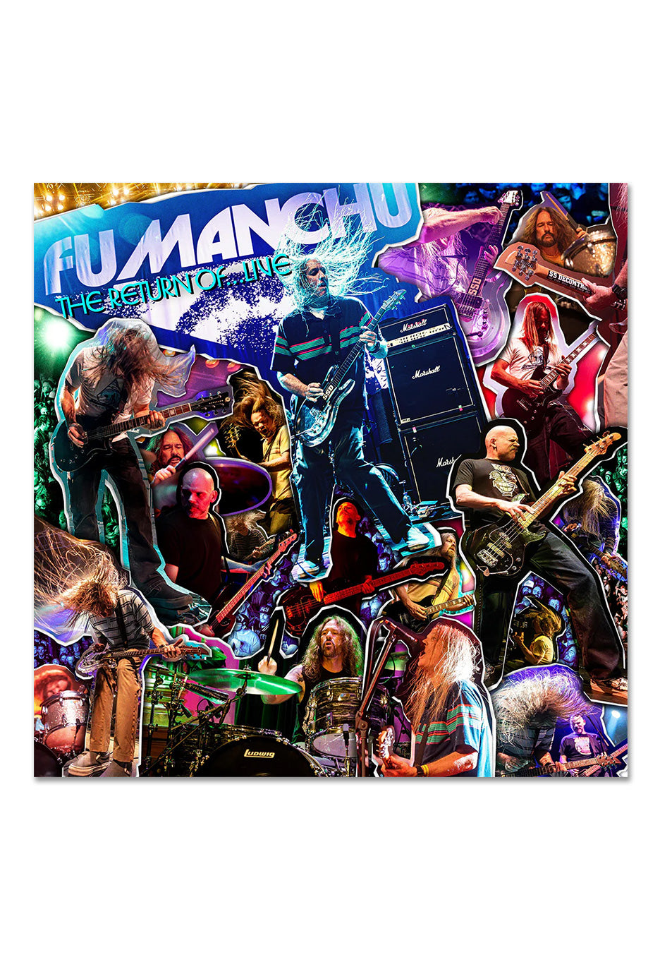 Fu Manchu The Return Of...Live Ltd. White w/ Blue/Purple/Orange Splattered Vinyl | Neutral-Image