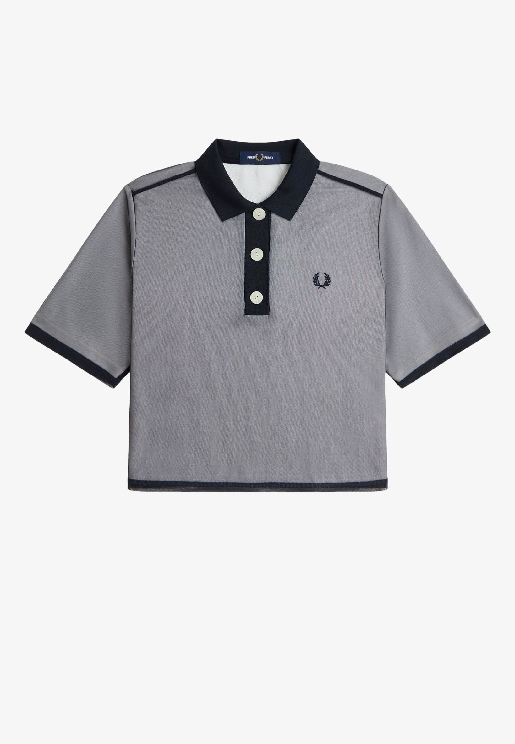 Fred Perry - Mesh Overlay Navy - Polo | Women-Image