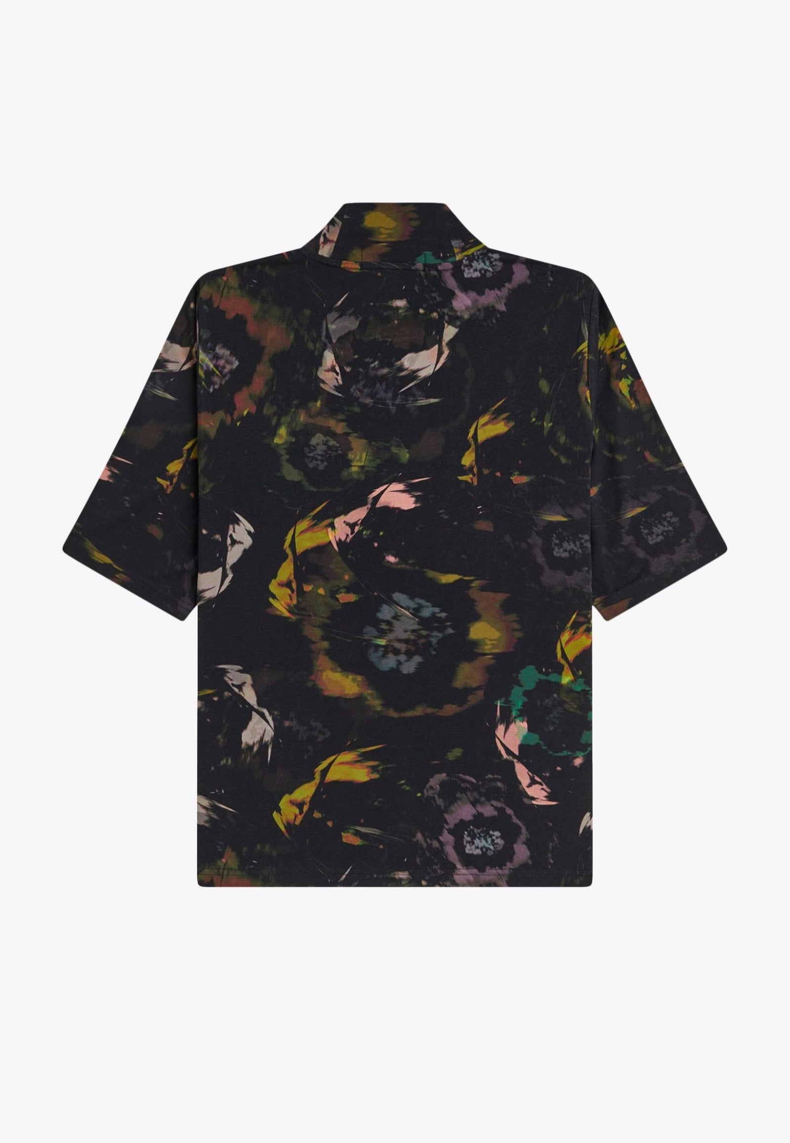 Fred Perry - Floral Print Black - T-Shirt | Women-Image