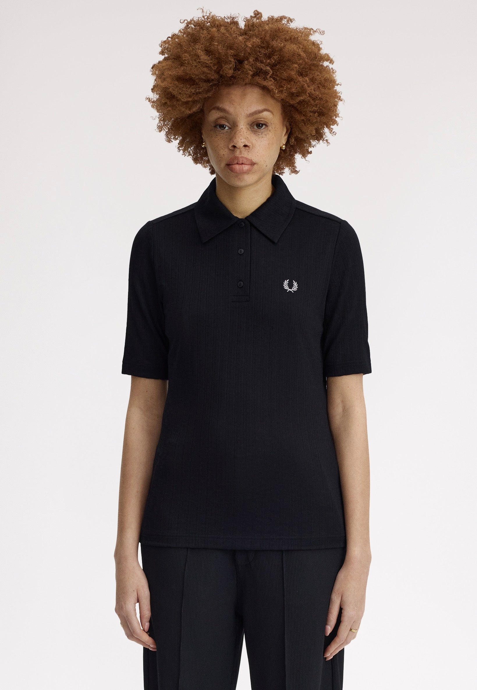 Fred Perry - Sheer Rib Black - Polo | Impericon