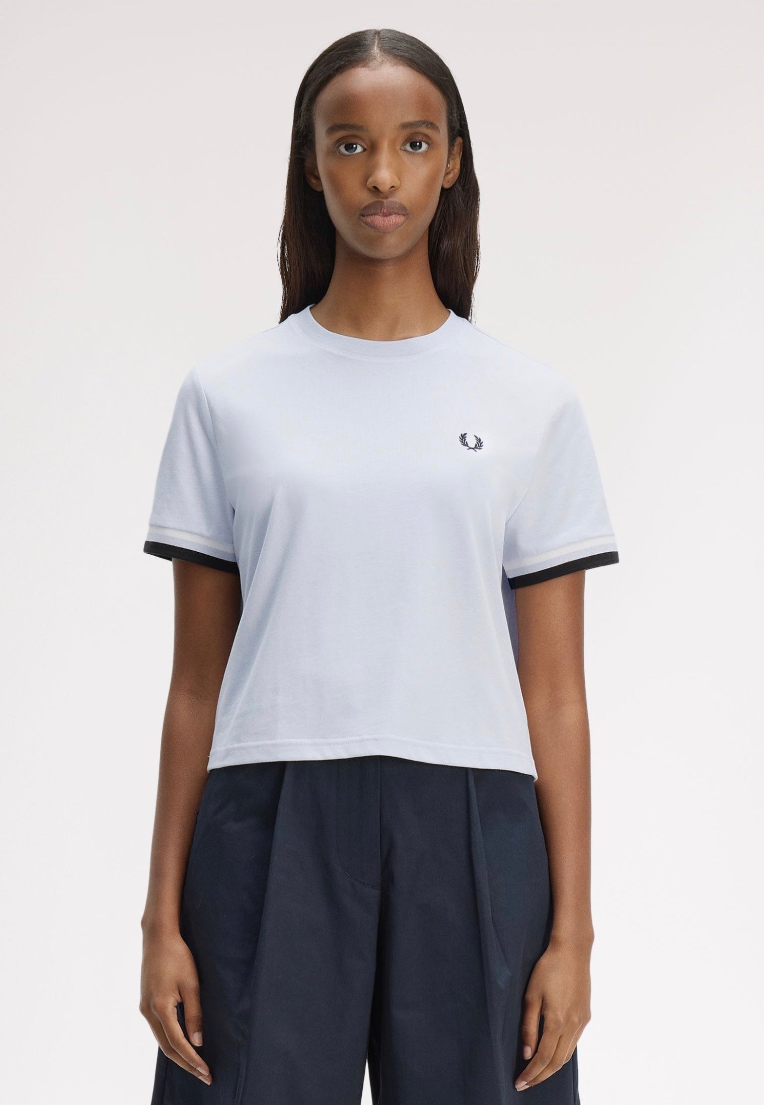 Fred Perry - Bold Tipped Dusky Blue - T-Shirt | Women-Image