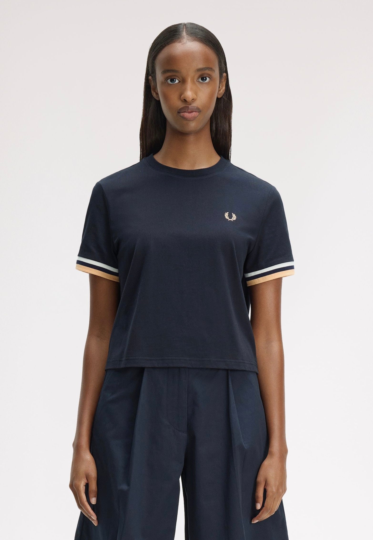 Fred Perry - Bold Tipped Navy - T-Shirt | Women-Image