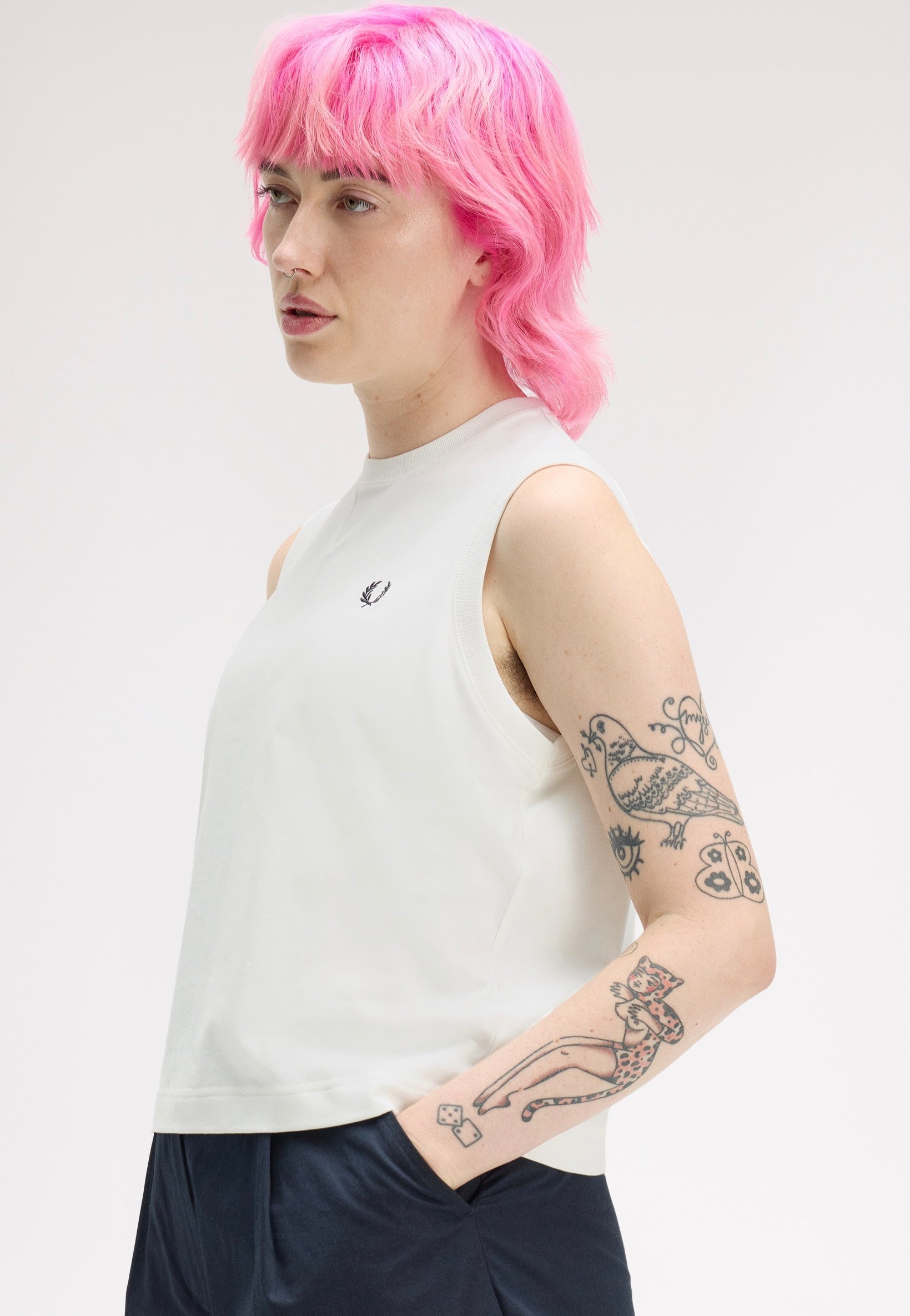 Fred Perry - Peached Jersey Snow White - Tank | Women-Image