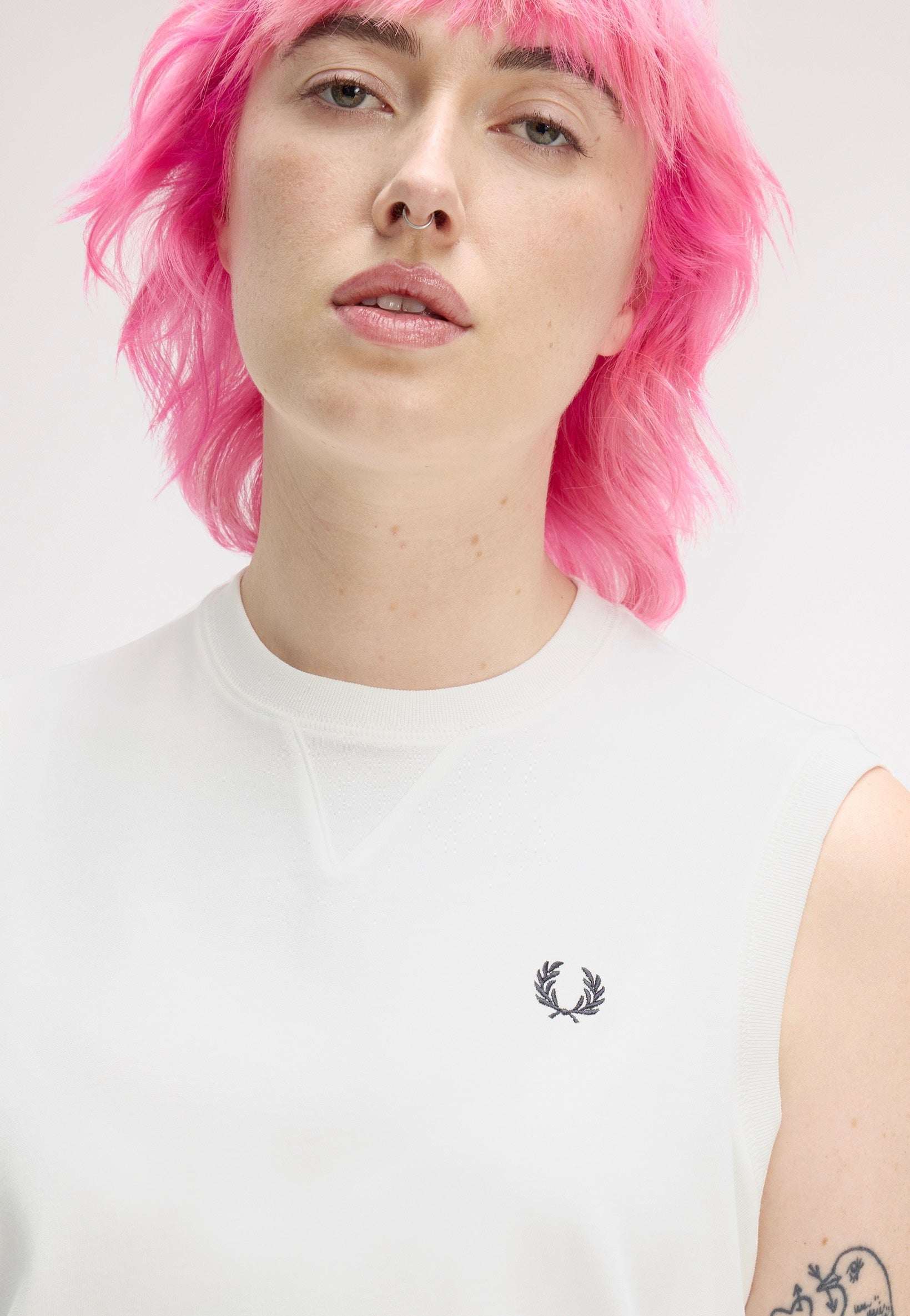 Fred Perry - Peached Jersey Snow White - Tank | Women-Image