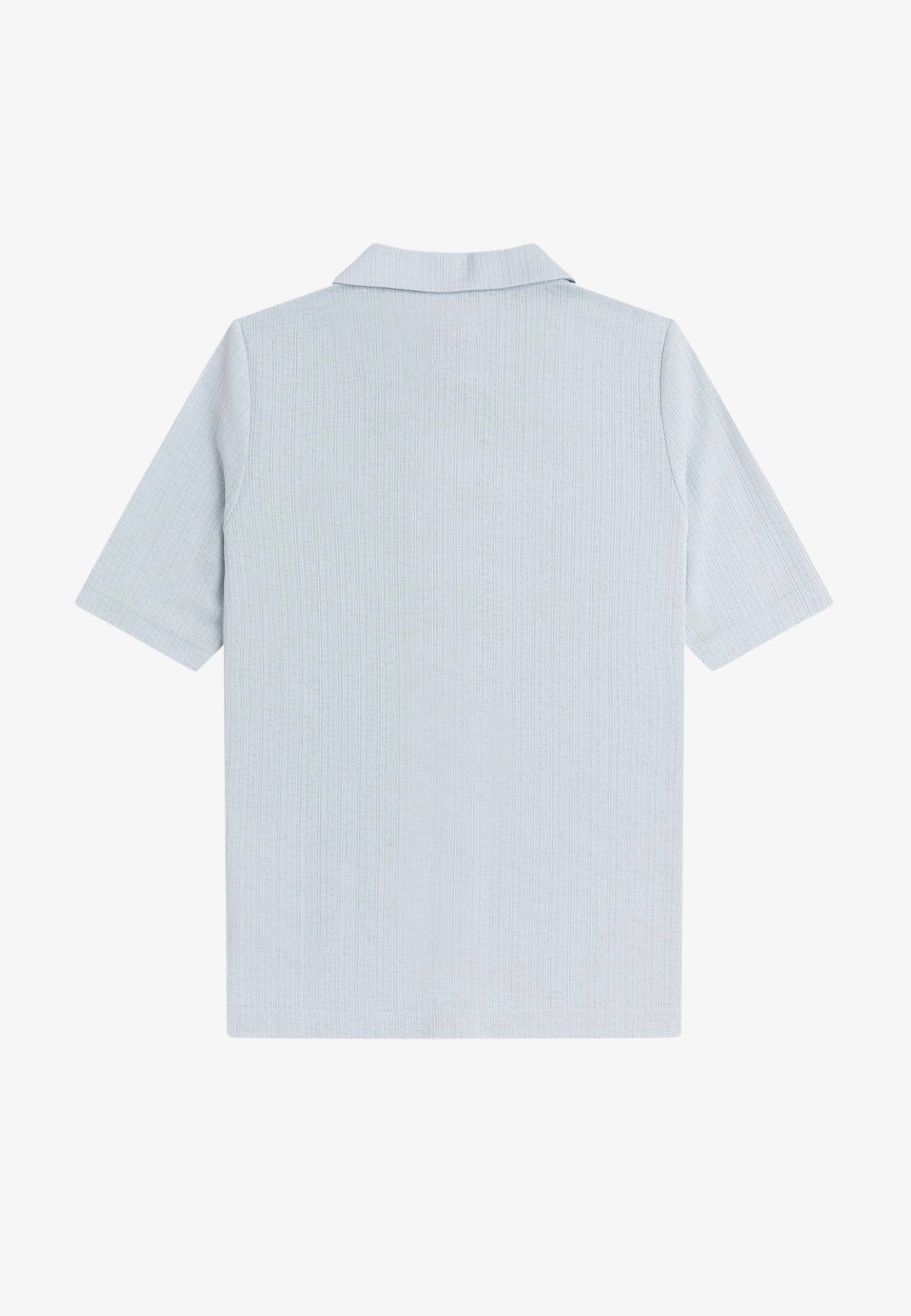 Fred Perry - Button-Through Sheer Rib Dusky Blue - Shirt | Women-Image