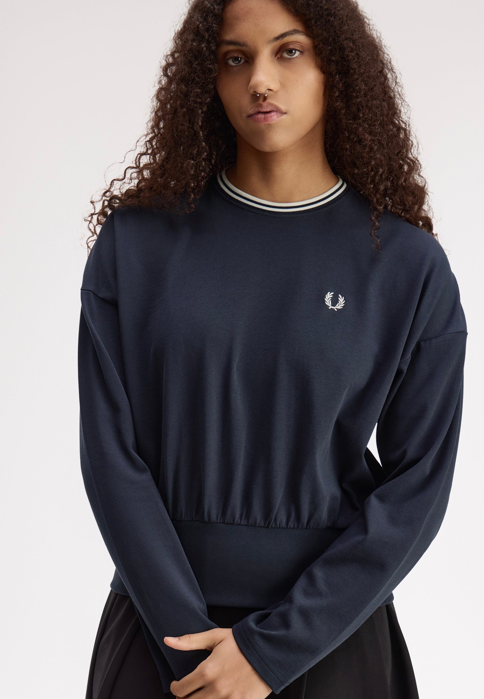 Fred Perry Twin Tipped Navy - Longsleeve | Impericon