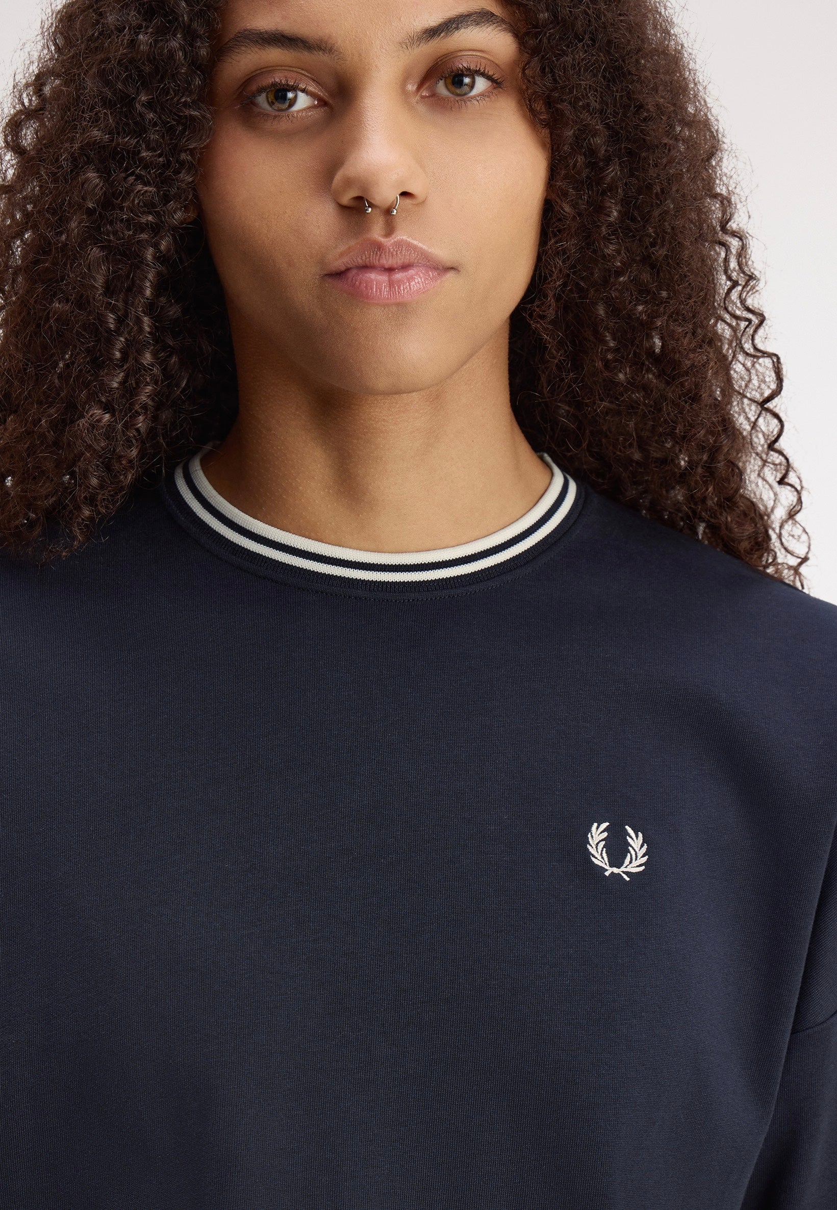 Fred Perry - Twin Tipped Navy - Longsleeve | Women-Image