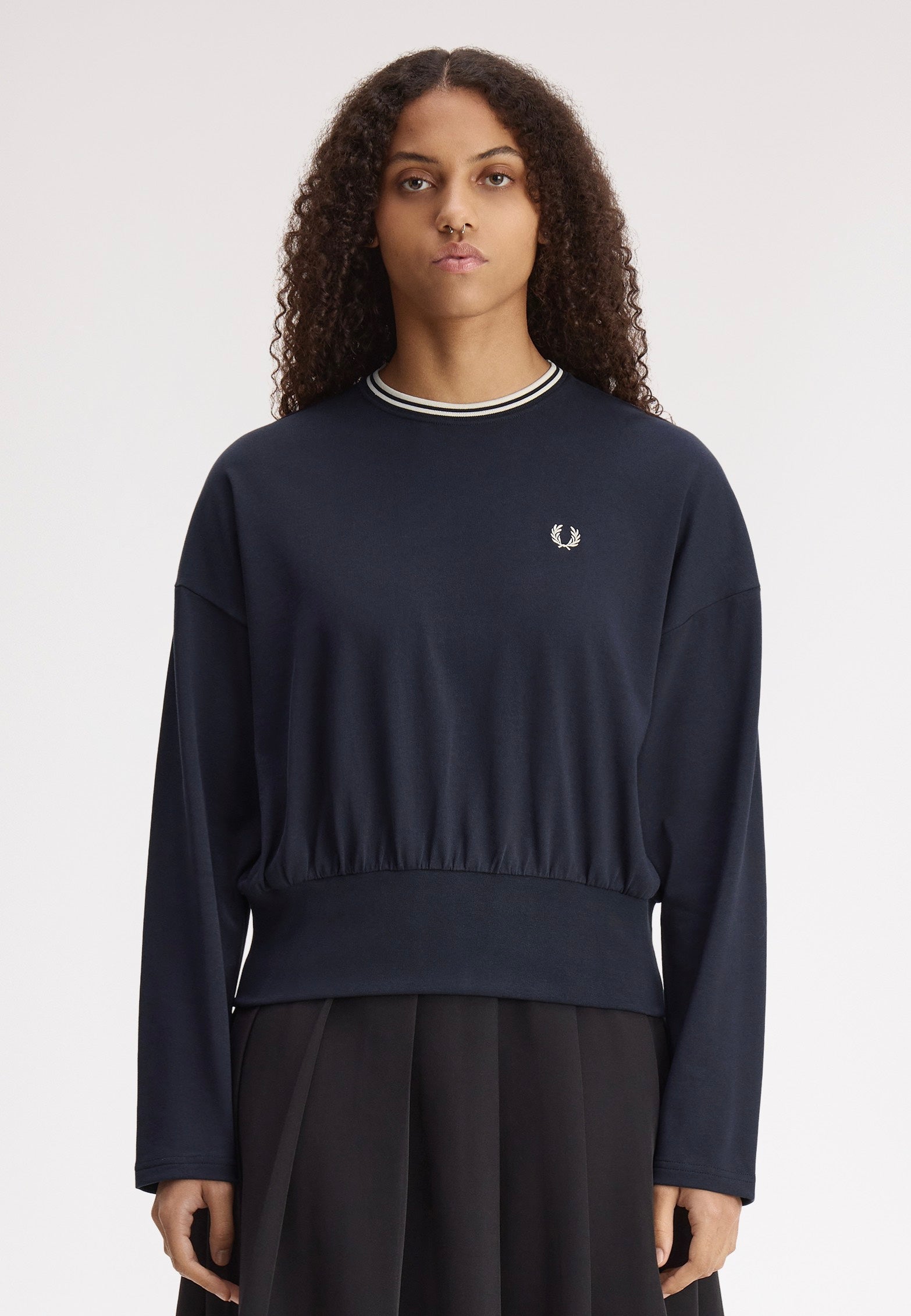 Fred Perry - Twin Tipped Navy - Longsleeve | Women-Image