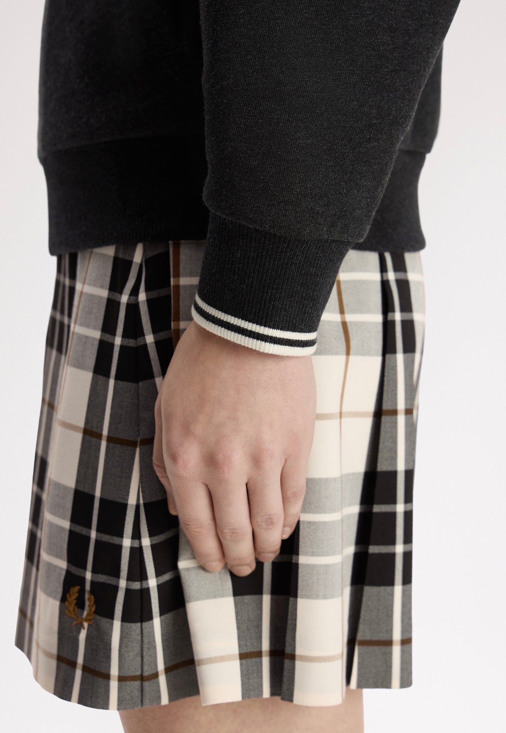 Fred Perry - Hooded Zip-Through Charcoal Marl - Zipper | Women-Image