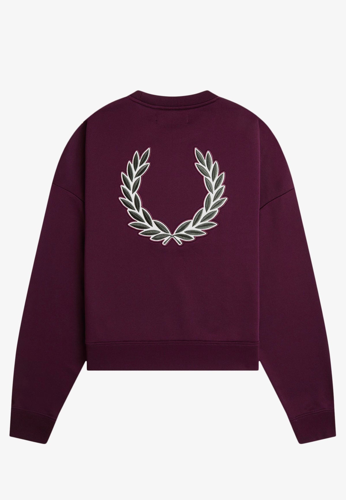Fred Perry Laurel Wreath Badge Plum Sweater | Women-Image