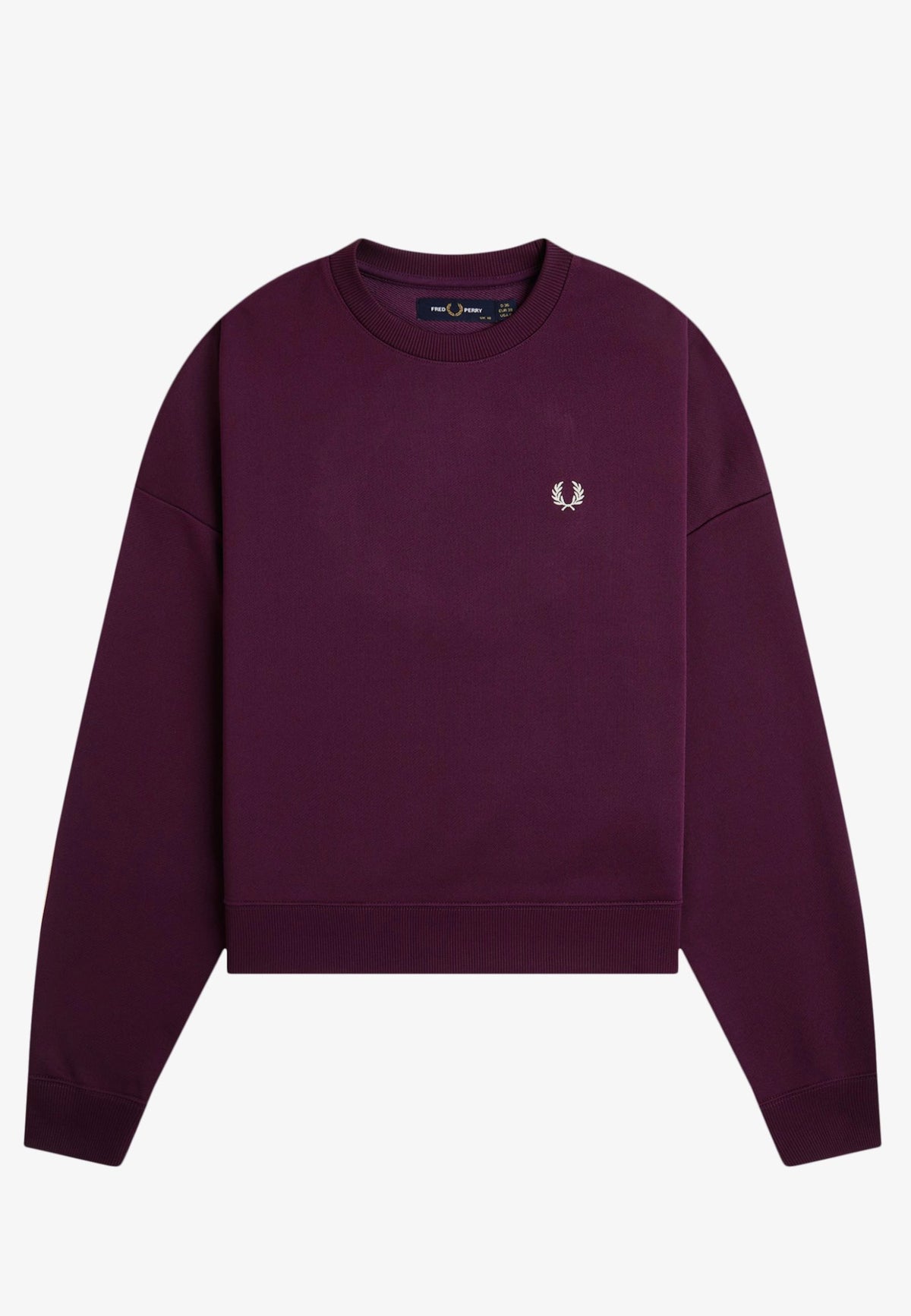 Fred Perry Laurel Wreath Badge Plum Sweater | Women-Image