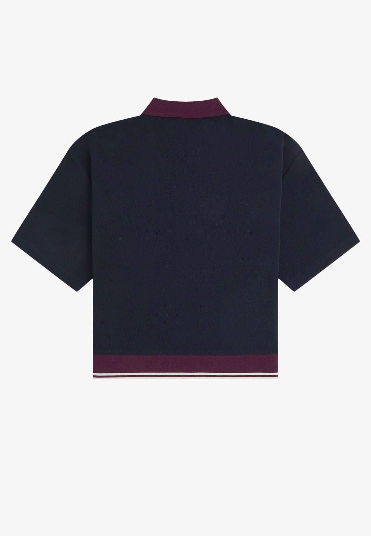 Fred Perry Contrast Hem Navy Polo | Women-Image
