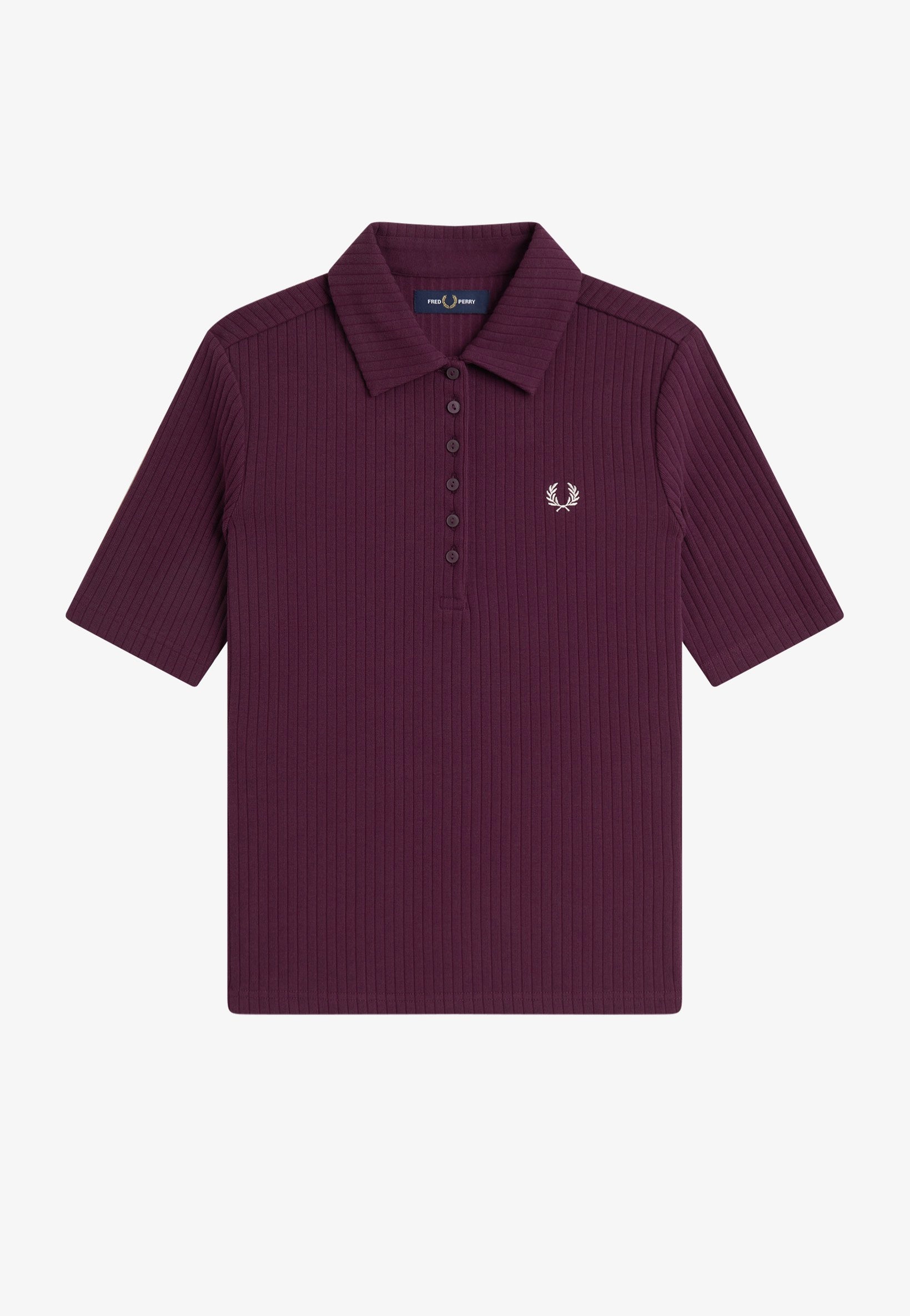 Fred Perry - Wide Rib Plum - Polo | Women-Image