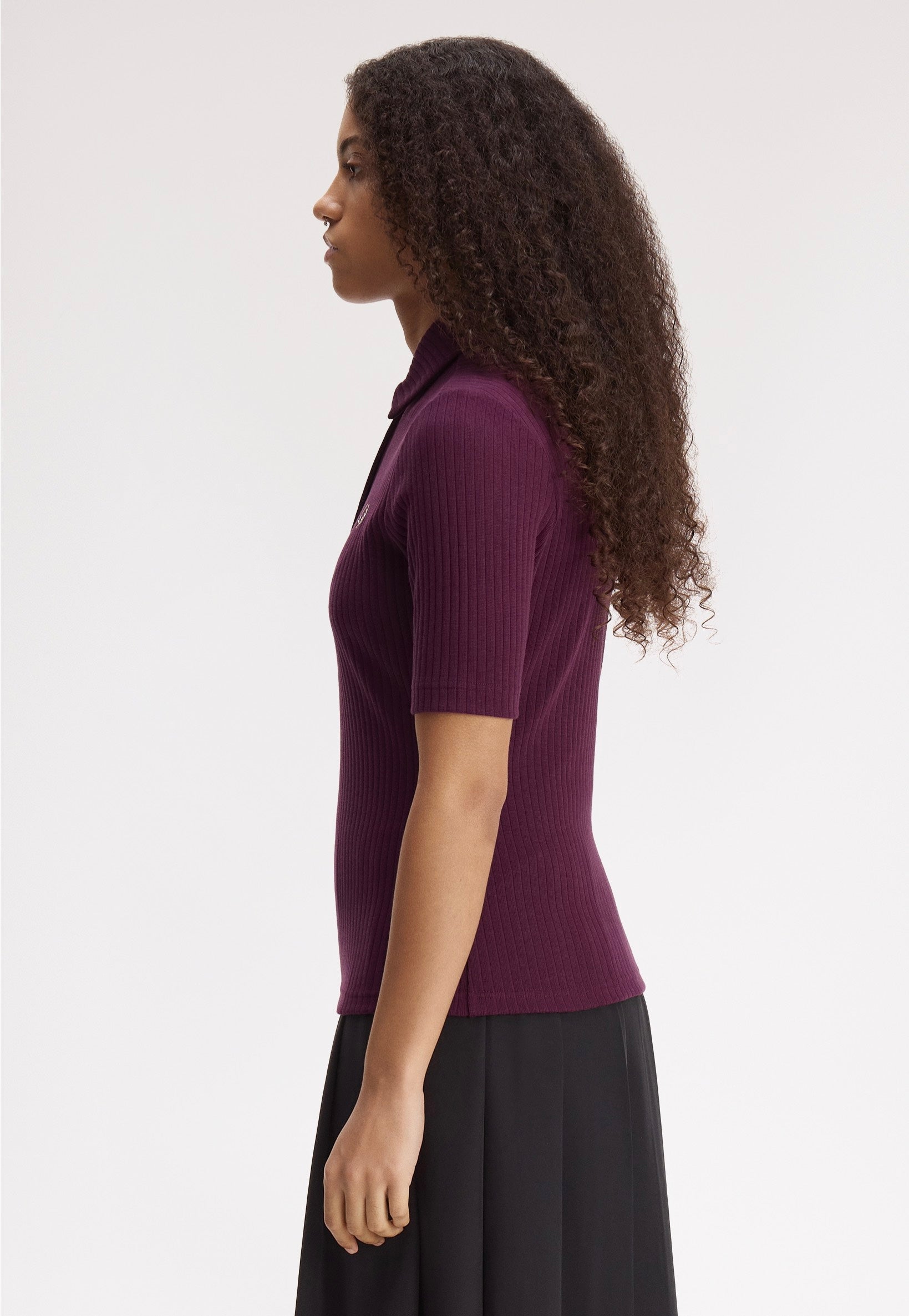 Fred Perry - Wide Rib Plum - Polo | Women-Image