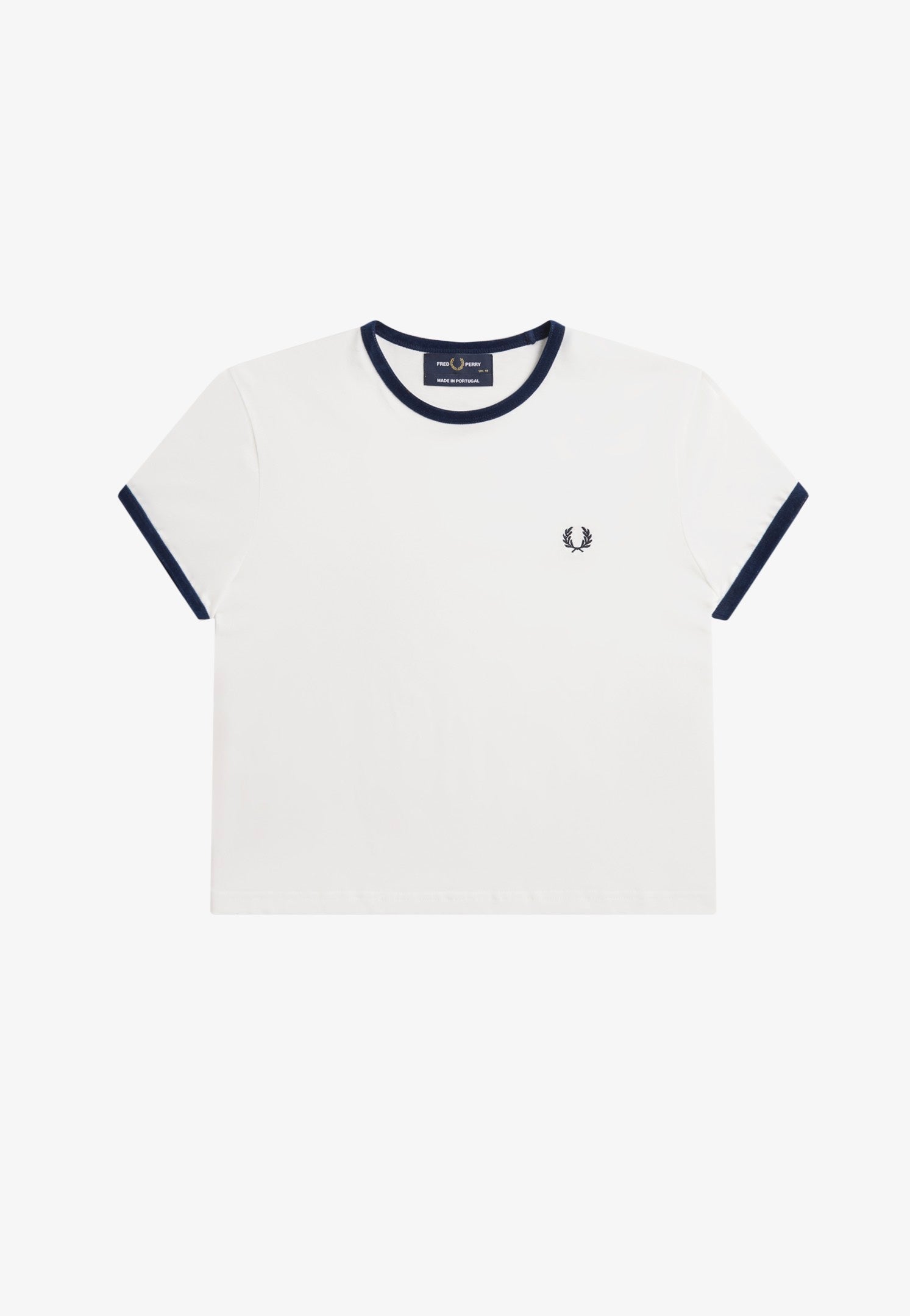 Fred Perry - Velour Trim Snow White - T-Shirt | Women-Image