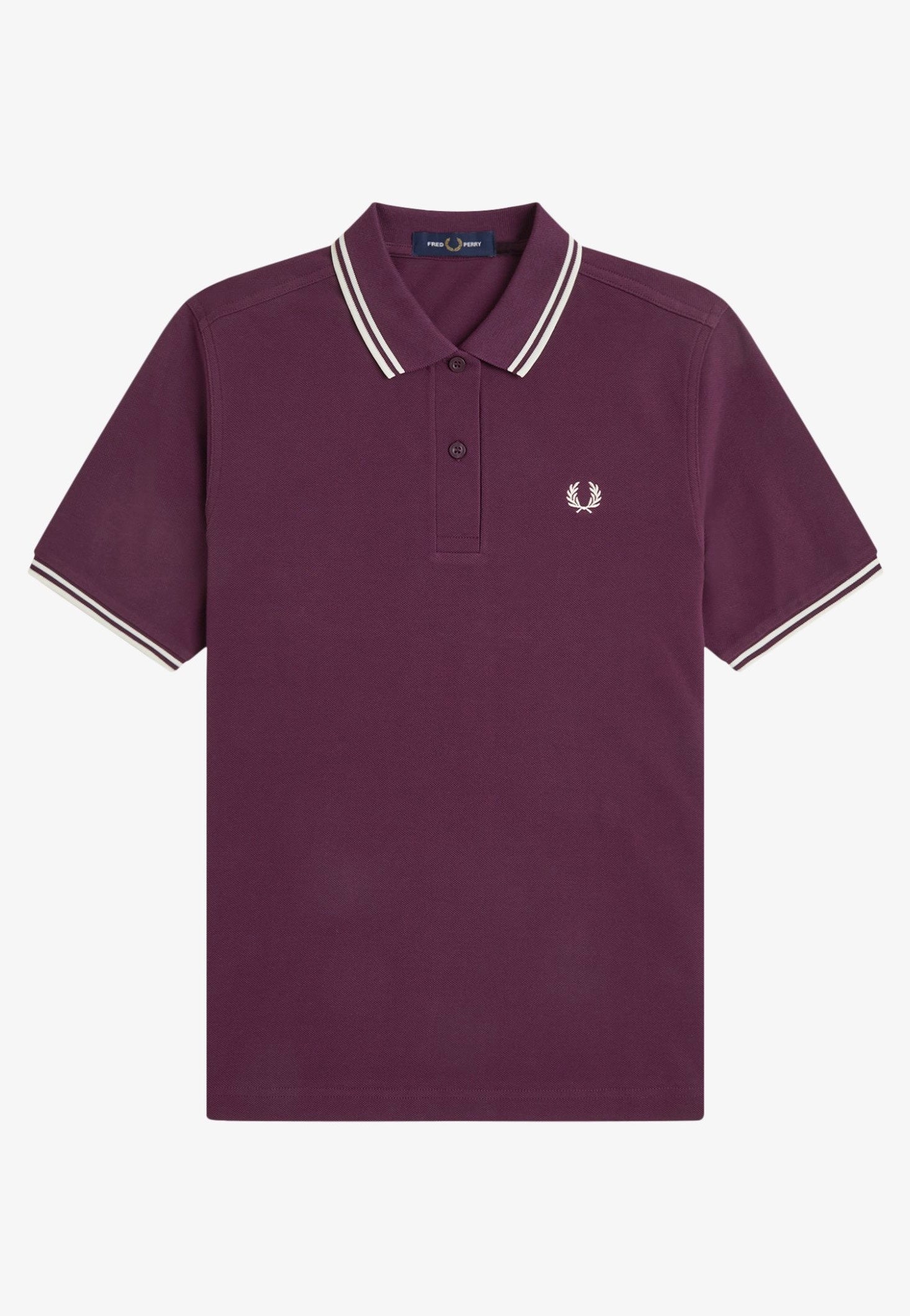 Fred Perry - Twin Tipped Plum/Ecru/Ecru - Polo | Women-Image