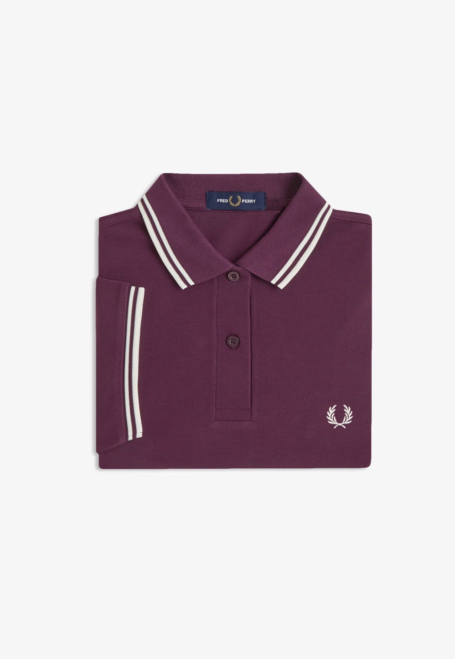 Fred Perry - Twin Tipped Plum/Ecru/Ecru - Polo | Women-Image