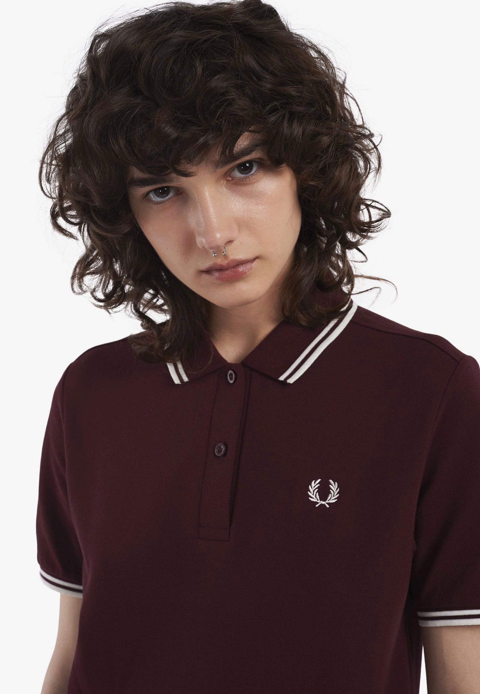 Fred Perry - Twin Tipped Oxblood/Ecru/Ecru - Polo | Women-Image