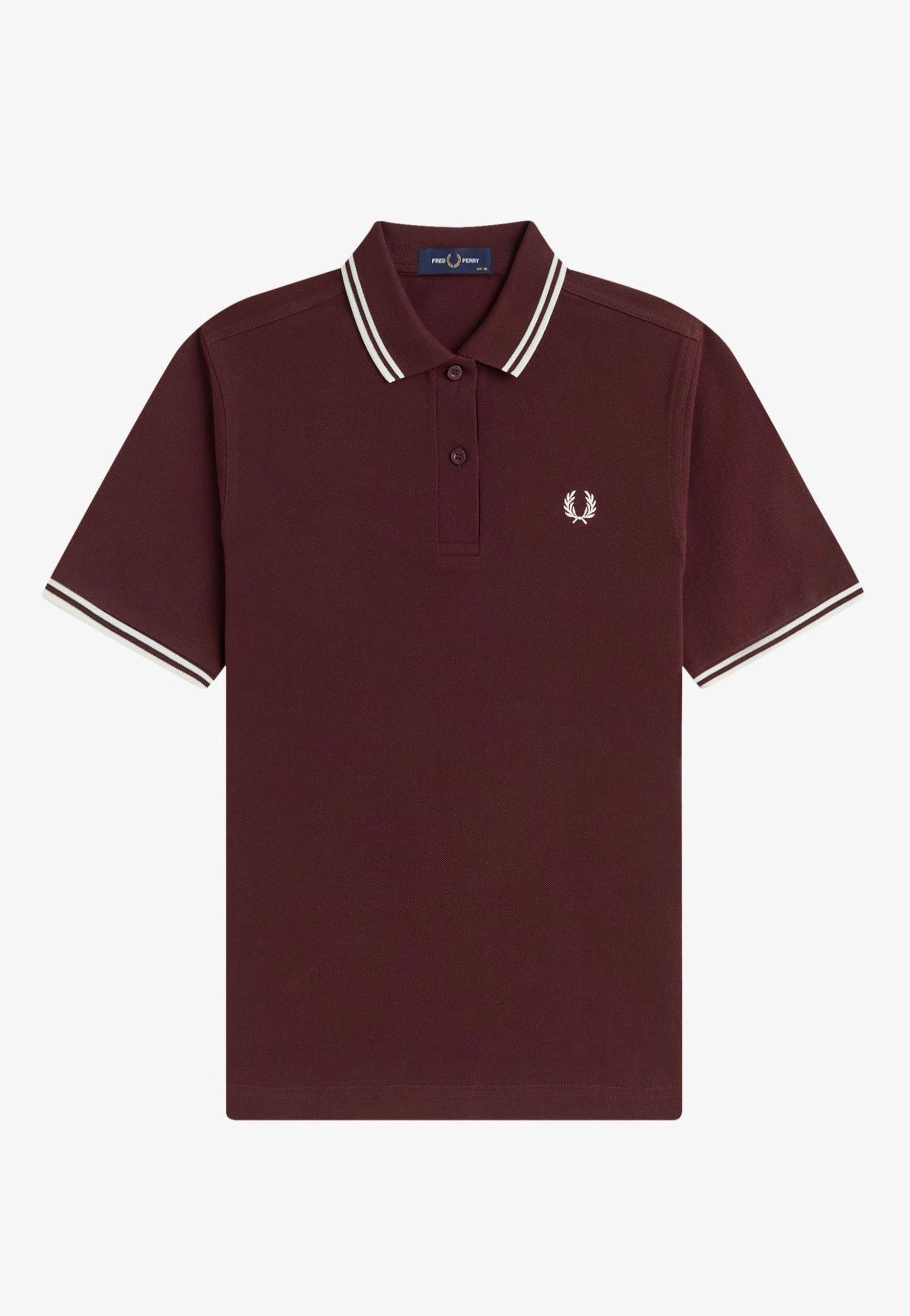 Fred Perry - Twin Tipped Oxblood/Ecru/Ecru - Polo | Women-Image