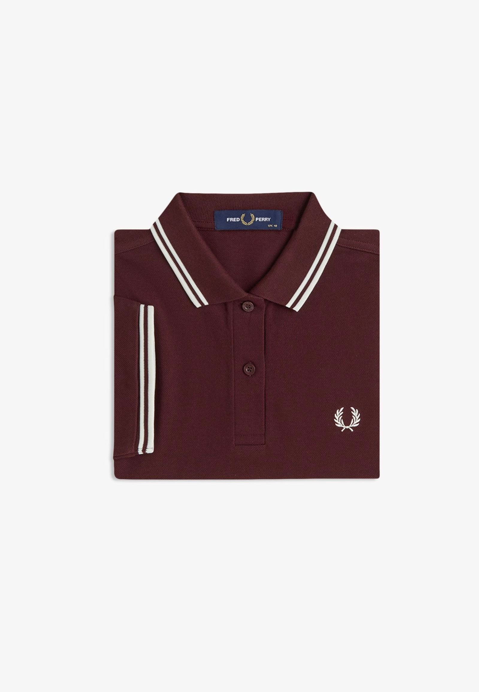 Fred Perry - Twin Tipped Oxblood/Ecru/Ecru - Polo | Women-Image