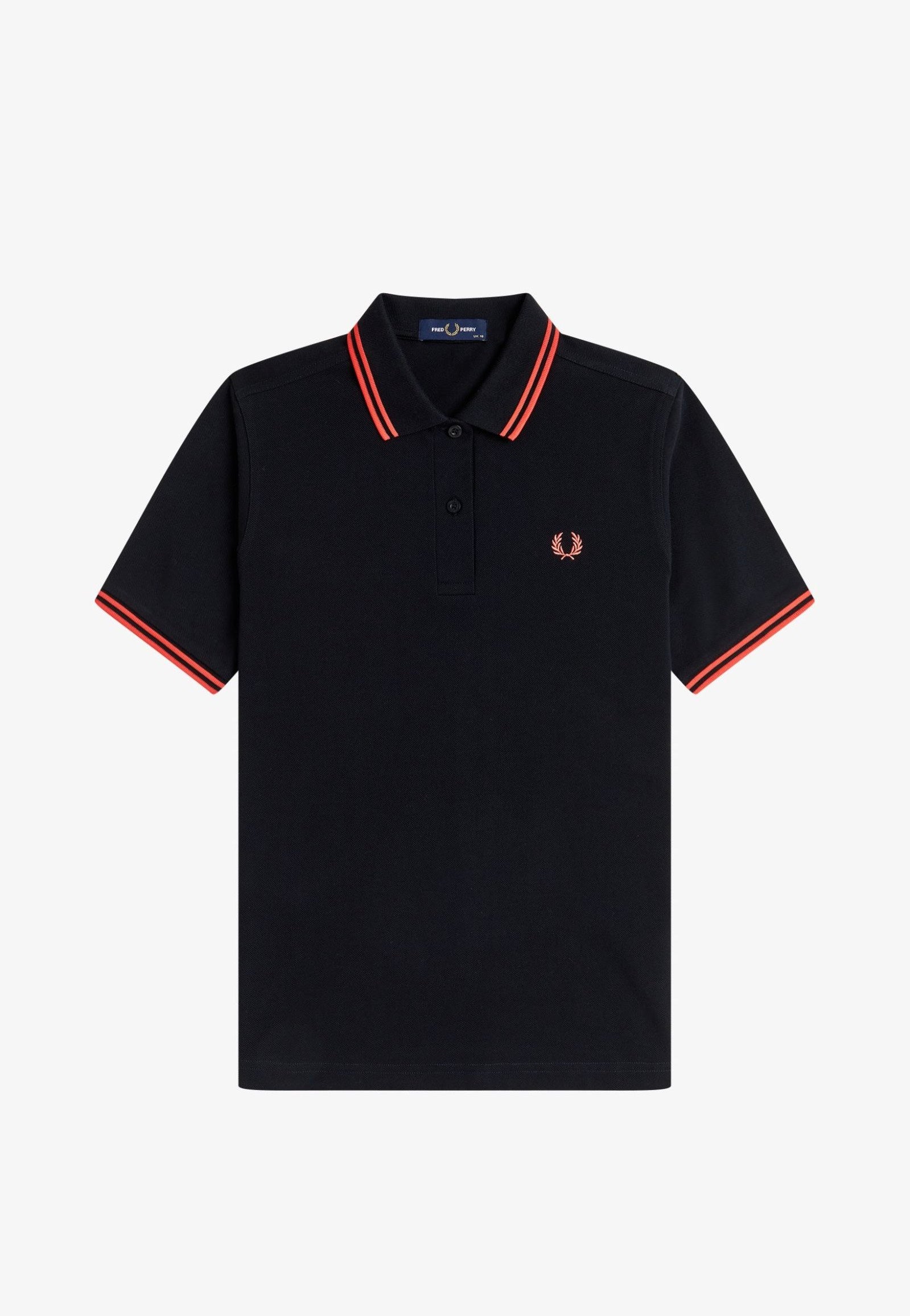 Fred Perry - Twin Tipped Black/Flamingo Tan/Flamingo Tan - Polo | Women-Image