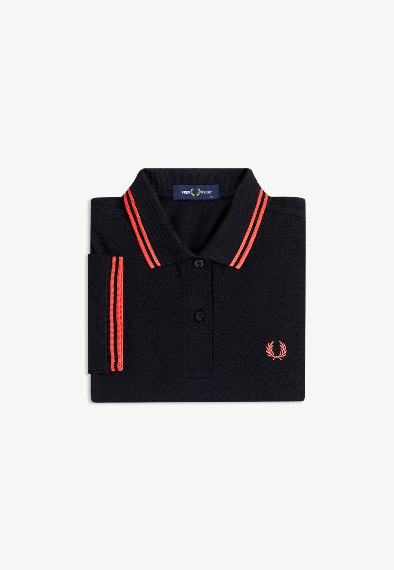 Fred Perry - Twin Tipped Black/Flamingo Tan/Flamingo Tan - Polo | Women-Image