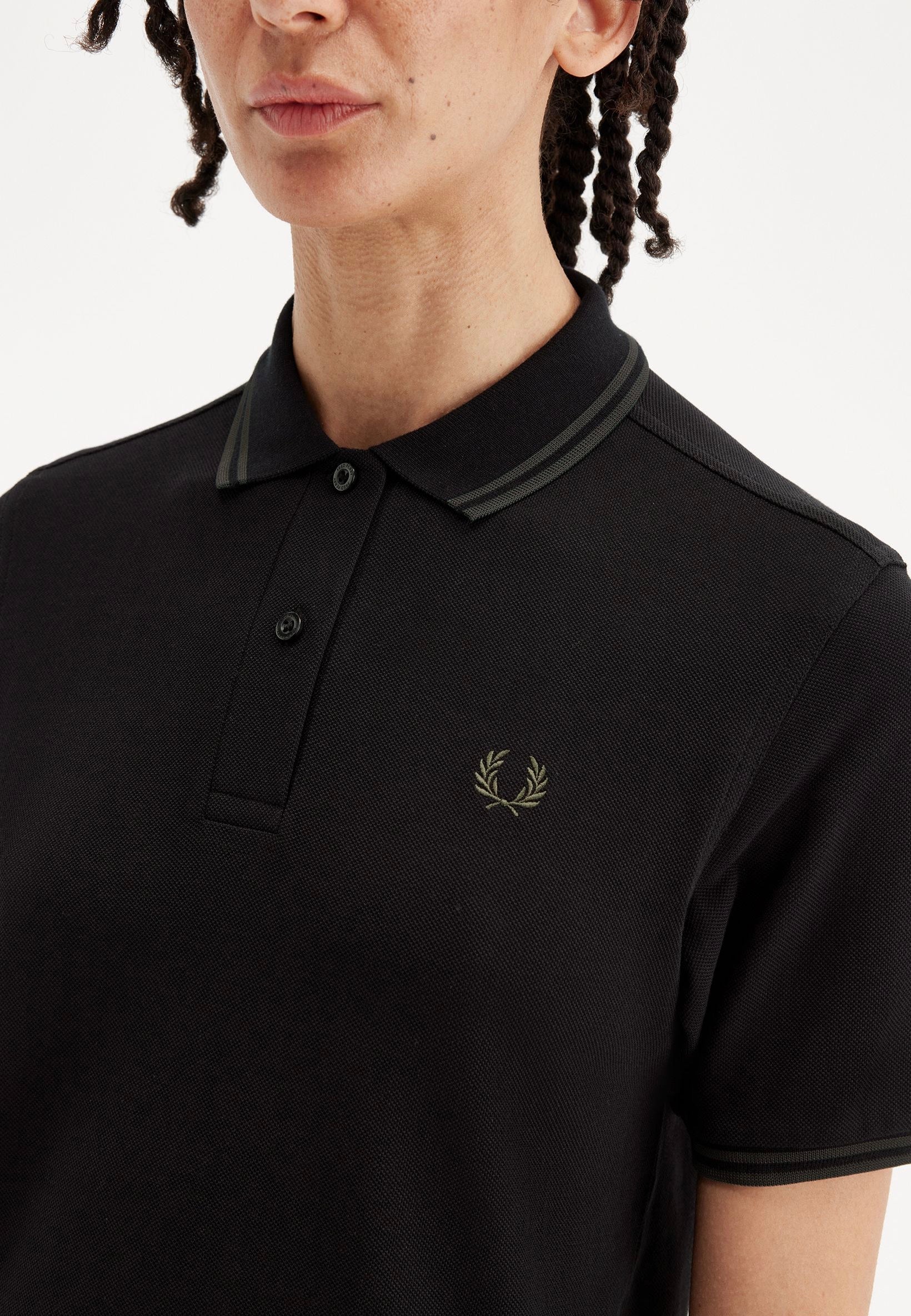 Fred Perry - Twin Tipped Black/Court Green - Polo | Women-Image