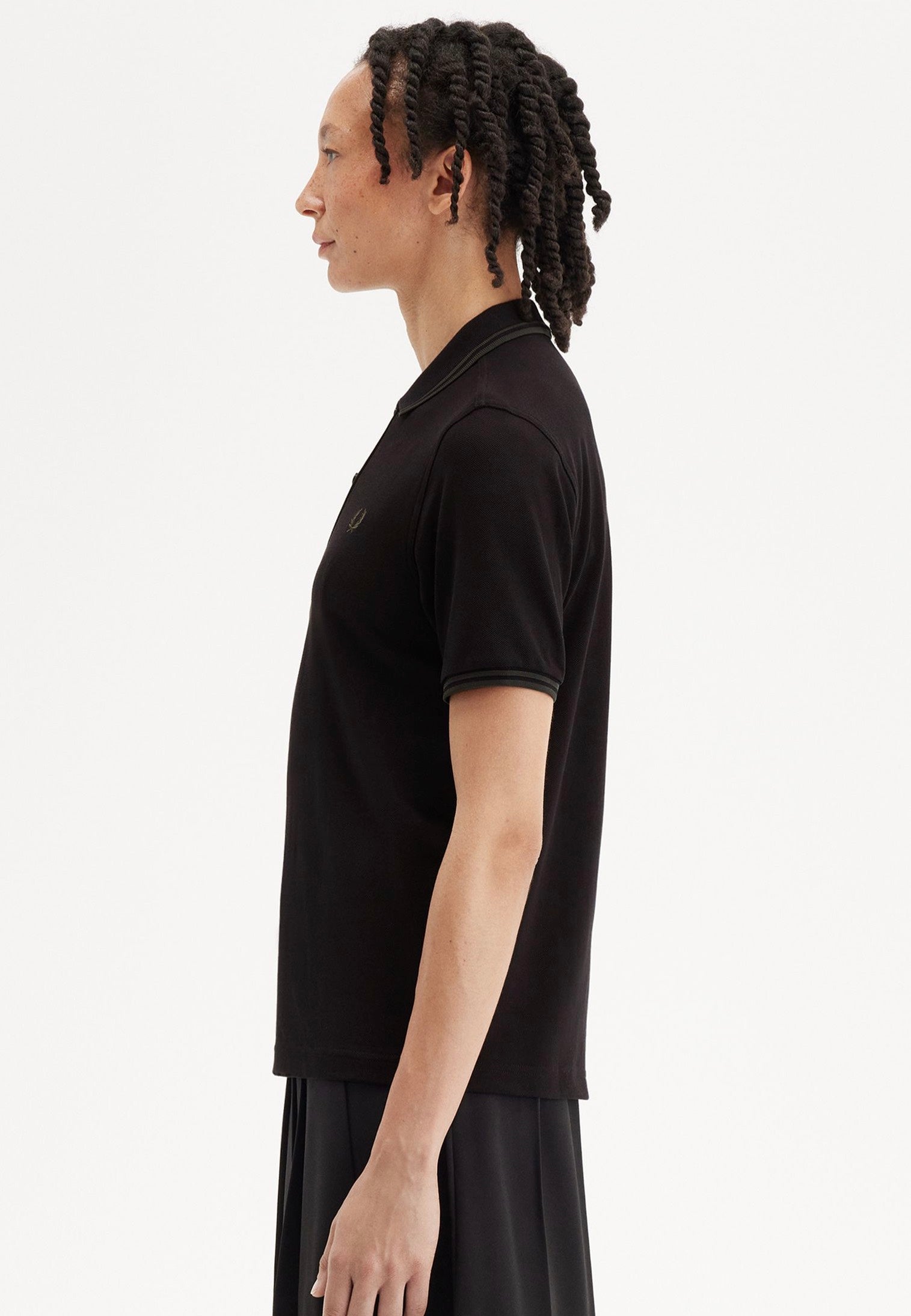 Fred Perry - Twin Tipped Black/Court Green - Polo | Women-Image