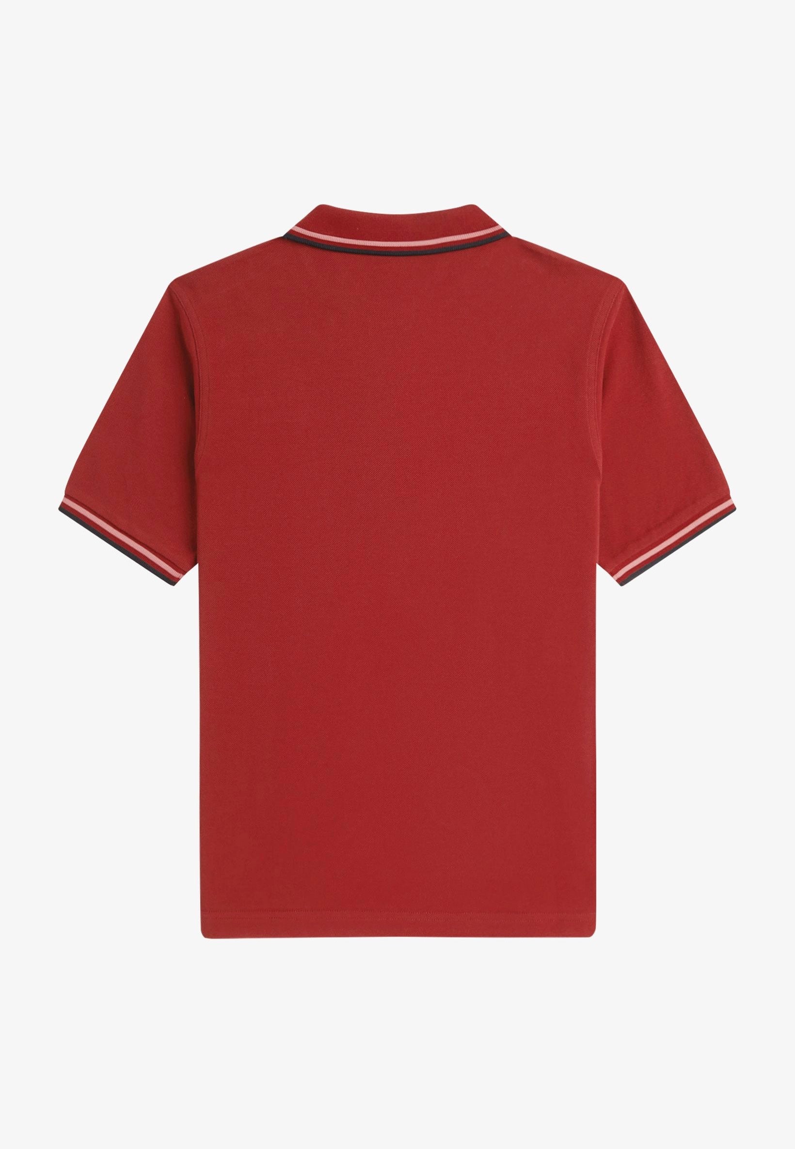 Fred Perry - Twin Tipped Burnt Red/Putty Pink/Black - Polo | Women-Image