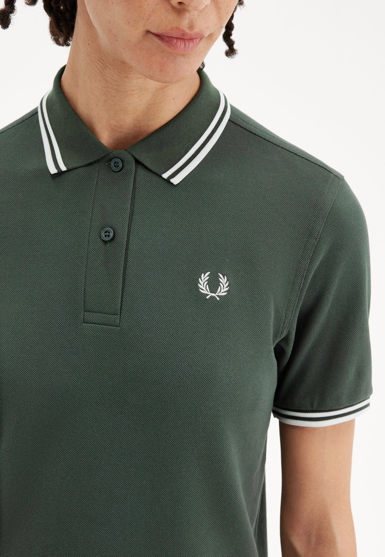 Fred Perry - Twin Tipped Court Green/Snow White - Polo | Women-Image